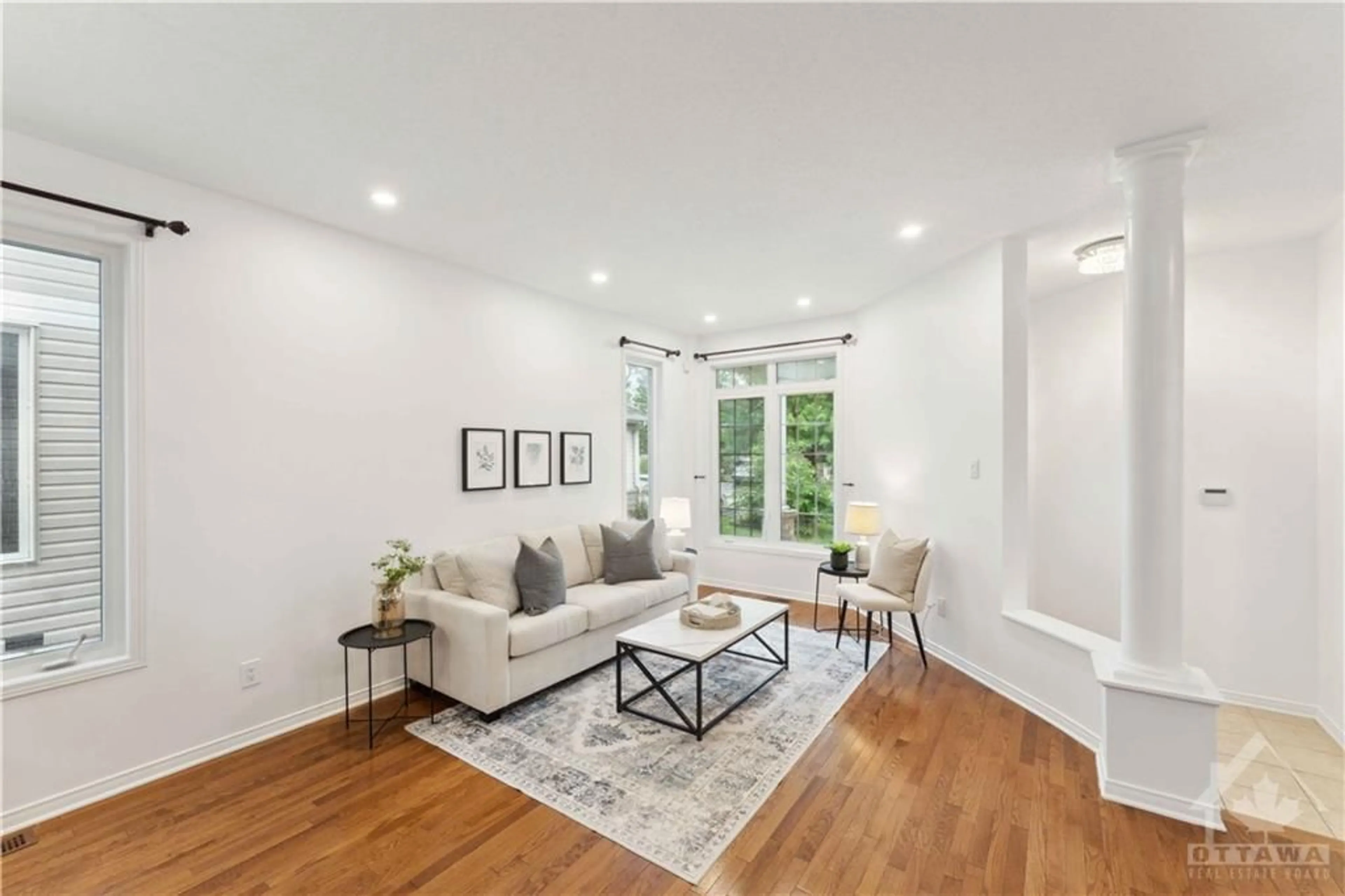 Living room, wood floors for 126 STRATHCARRON Cres, Ottawa Ontario K2K 0C7