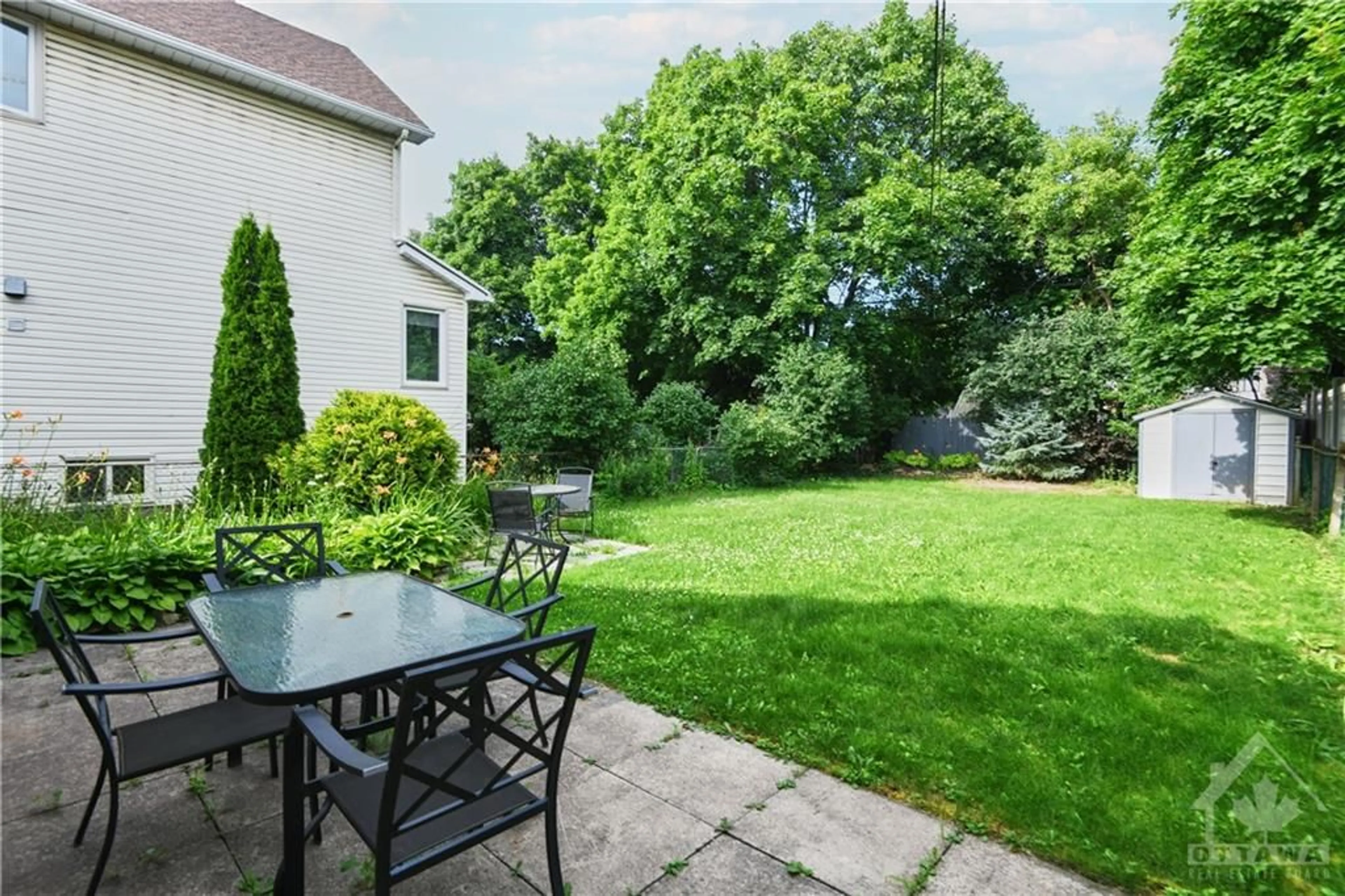 Patio, the fenced backyard for 687 ROOSEVELT Ave, Ottawa Ontario K2A 2A8