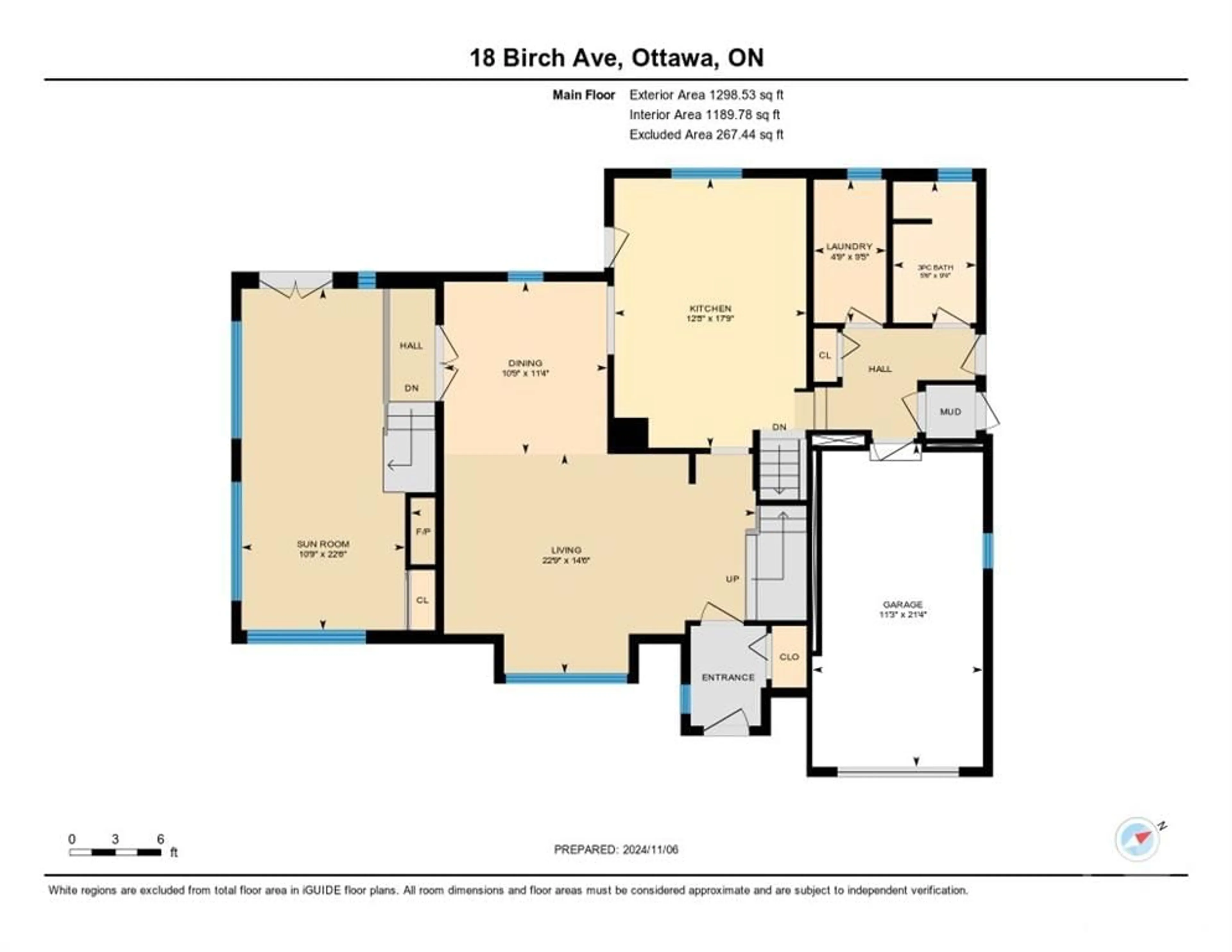 Floor plan for 18 BIRCH Ave, Ottawa Ontario K1K 3G6