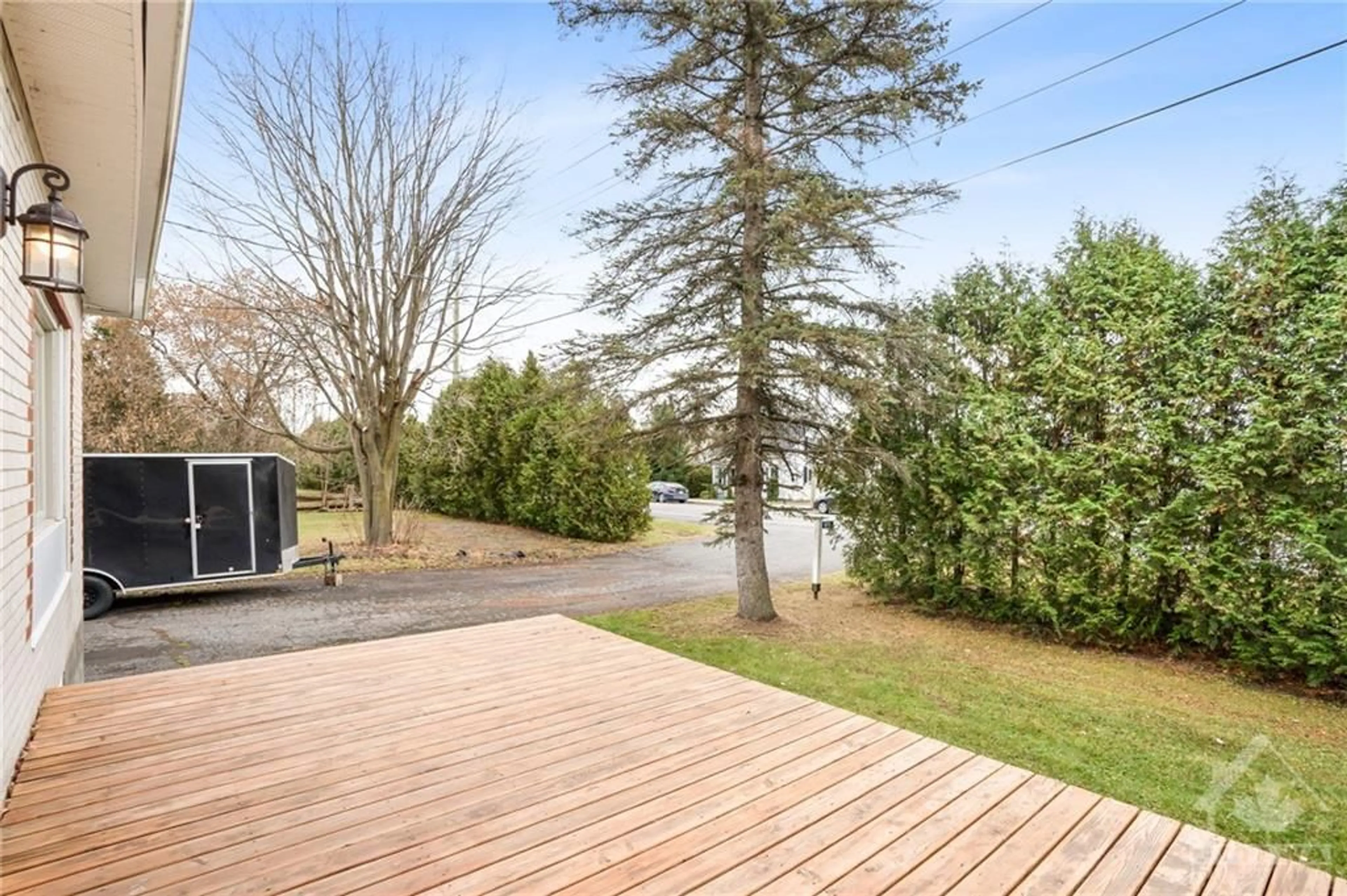 Patio, the fenced backyard for 1015 LABROSSE St, St Eugene Ontario K0B 1P0