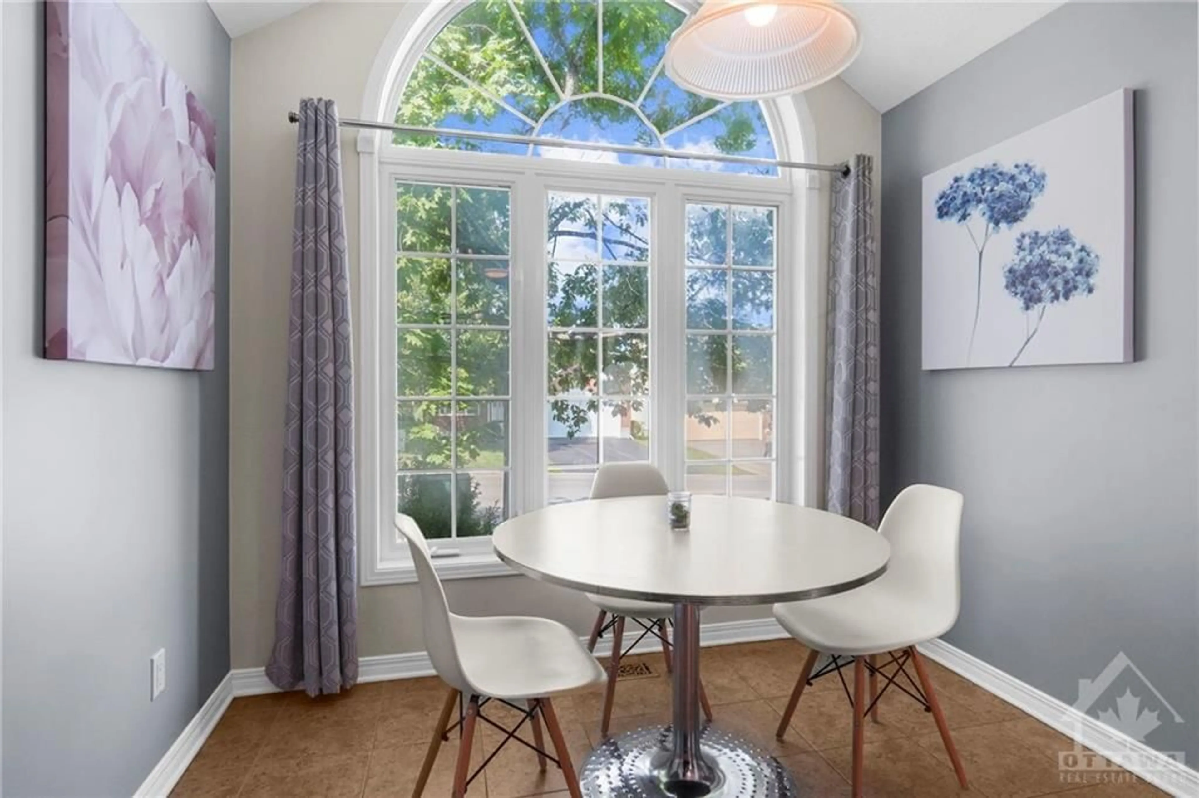 Dining room, wood floors, cottage for 114 ECHOWOODS Ave, Ottawa Ontario K2S 2E7