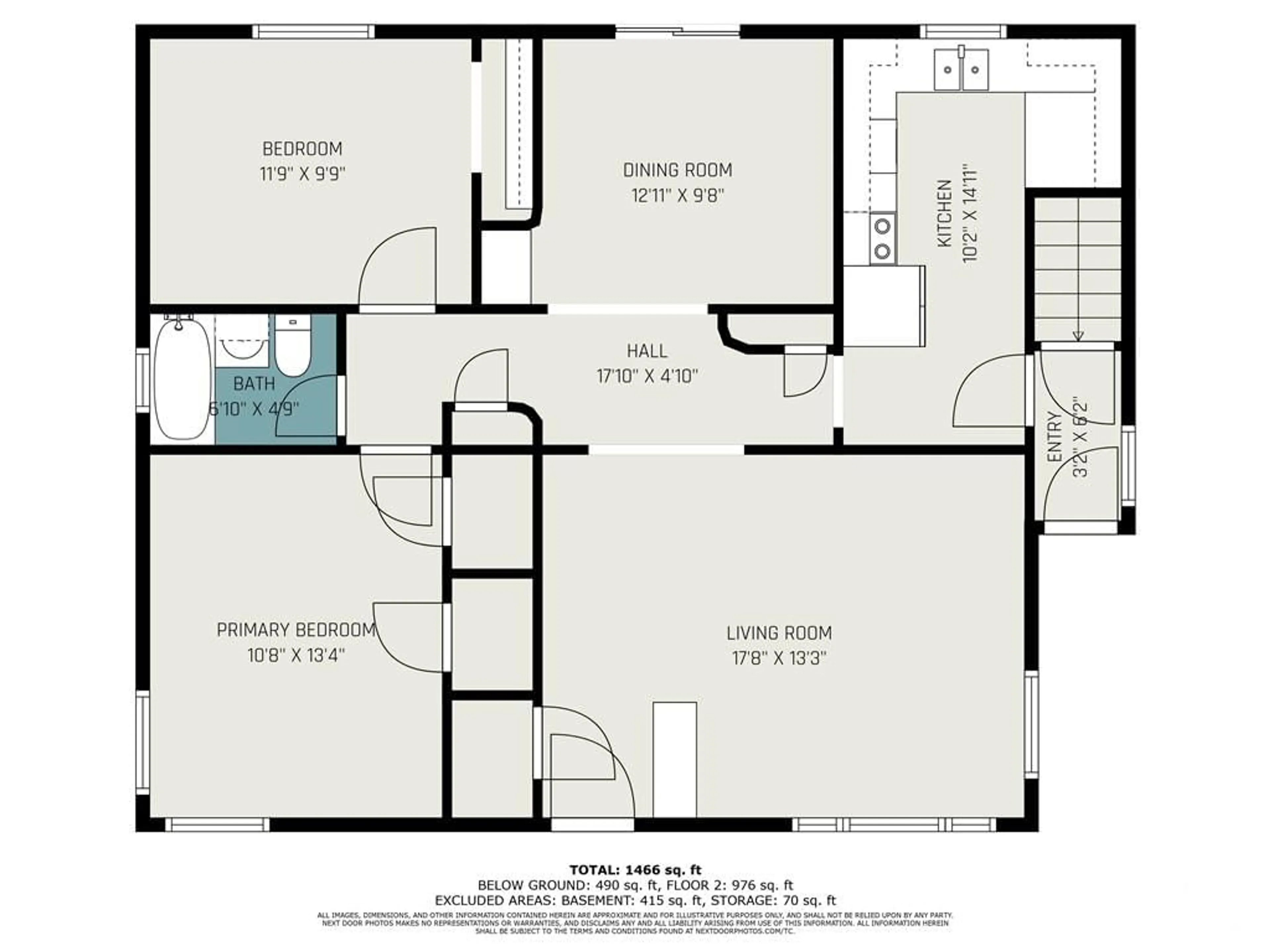 Floor plan for 917 PINECREST Rd, Ottawa Ontario K2B 6B1