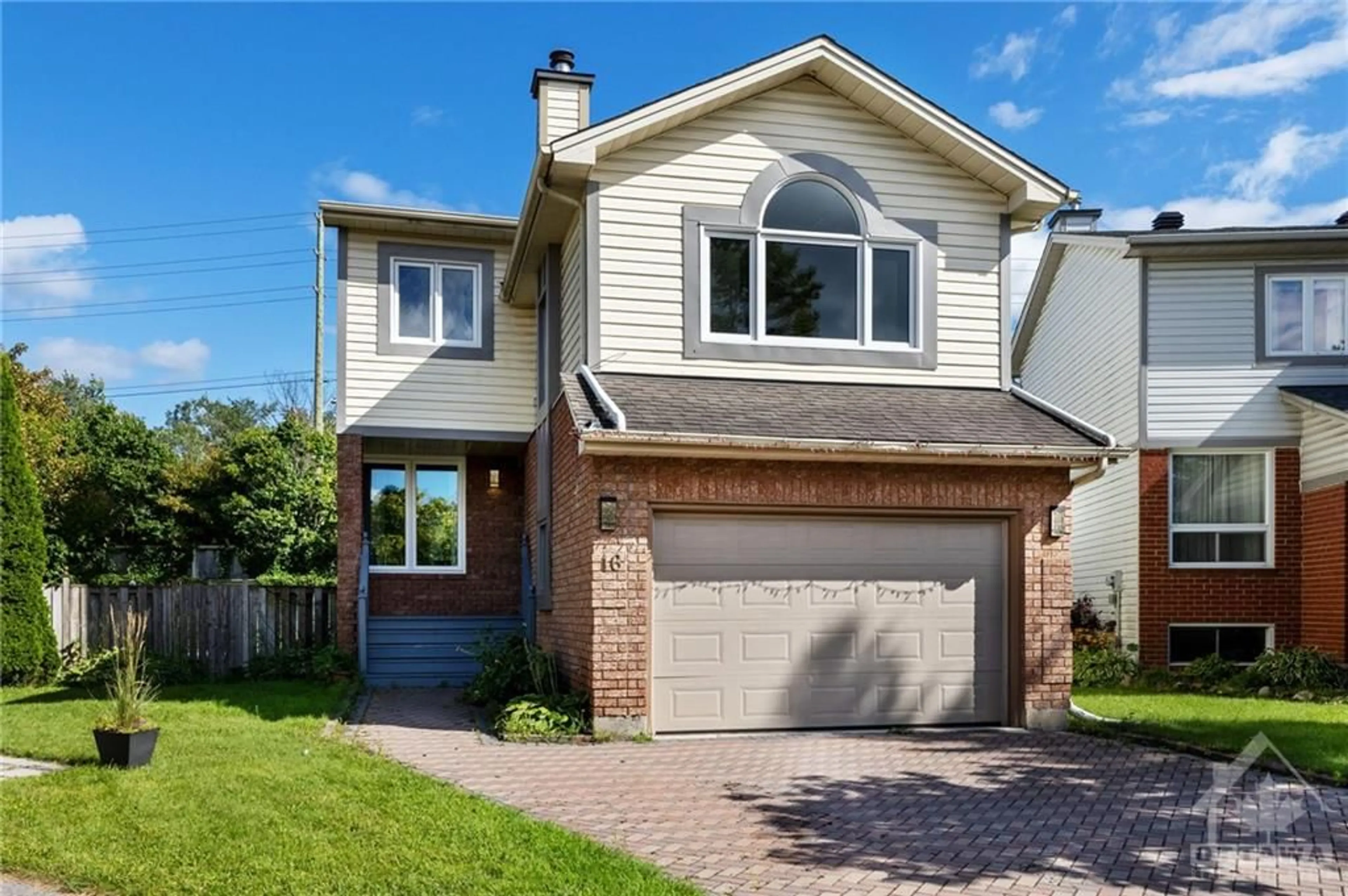 Home with brick exterior material for 16 BURLINGTON Cres, Ottawa Ontario K1T 3K9