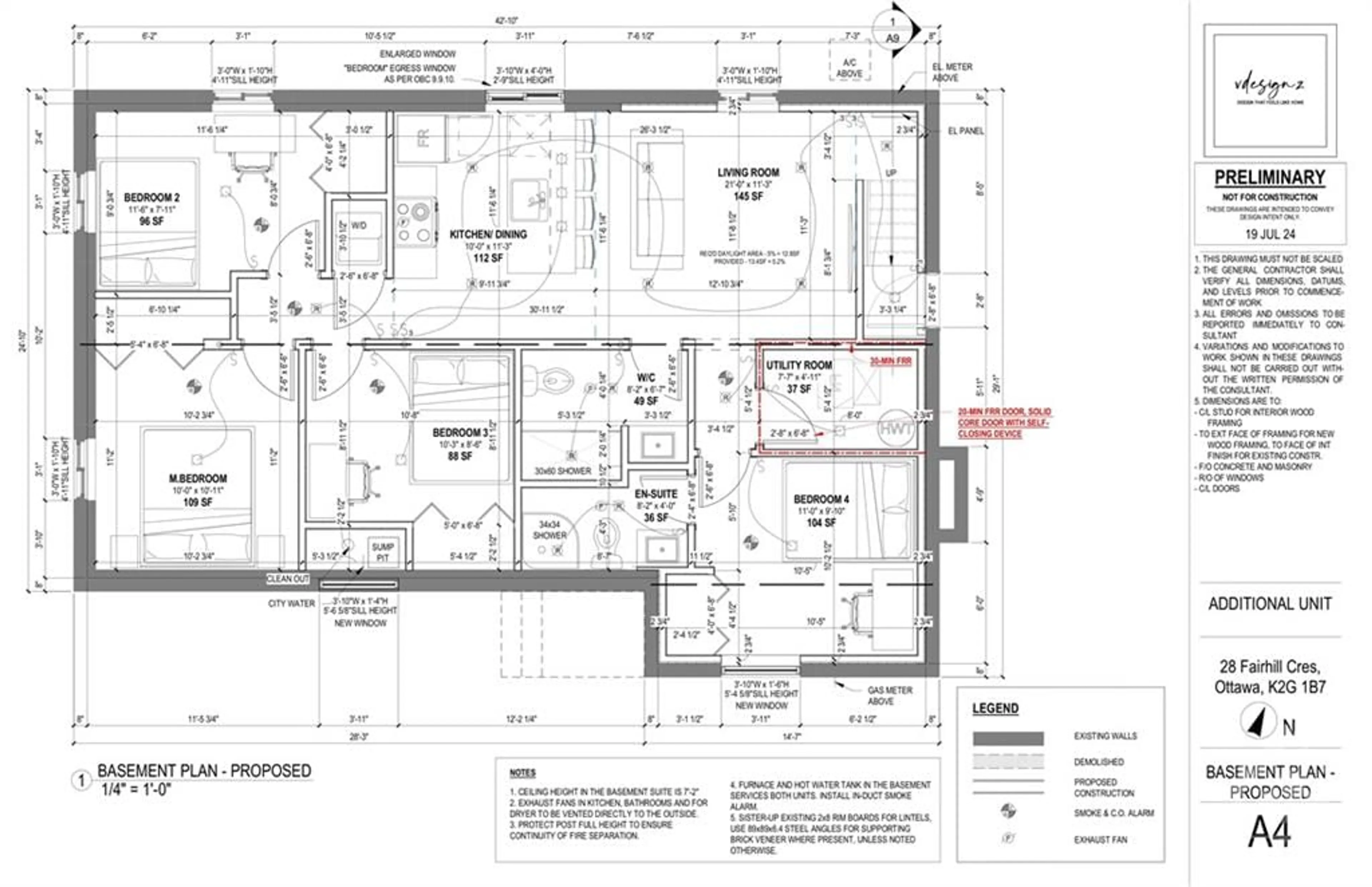 Floor plan for 28 FAIRHILL Cres, Ottawa Ontario K2G 1B7