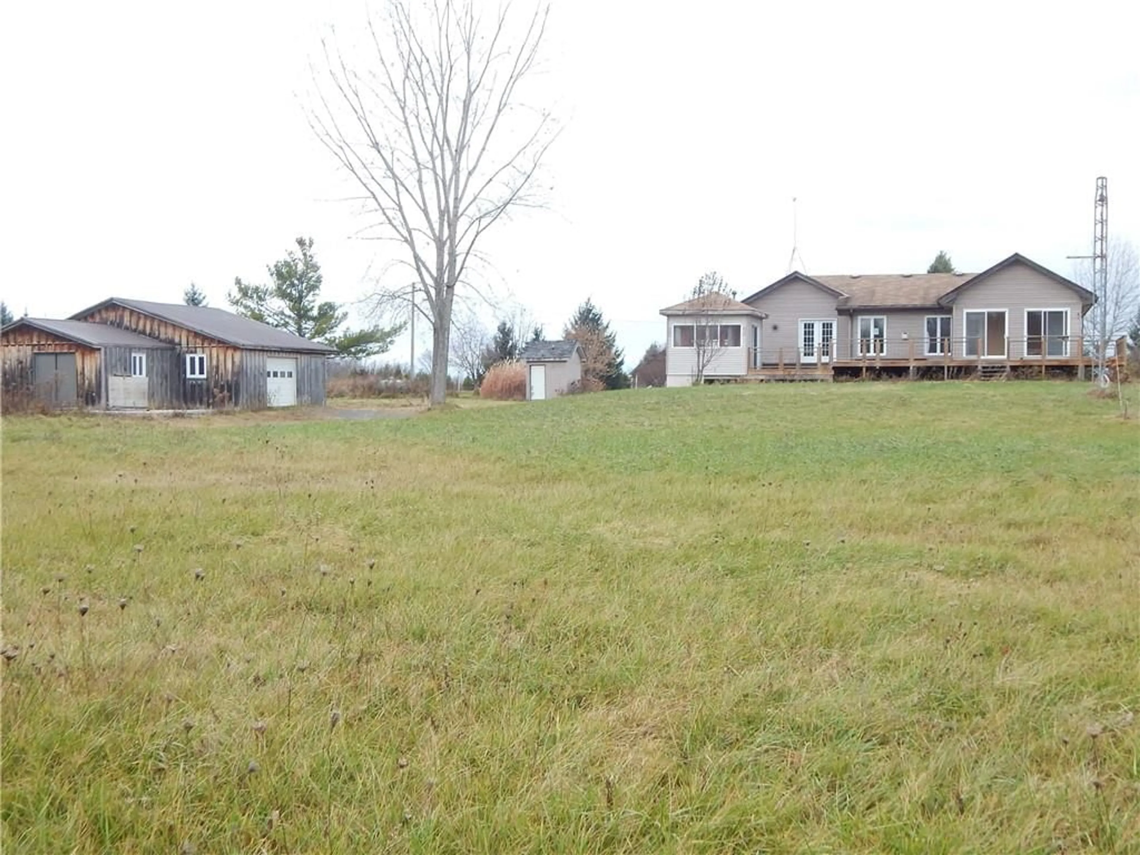 Frontside or backside of a home, the fenced backyard for 14010 GROVES Rd, Ingleside Ontario K0C 1M0