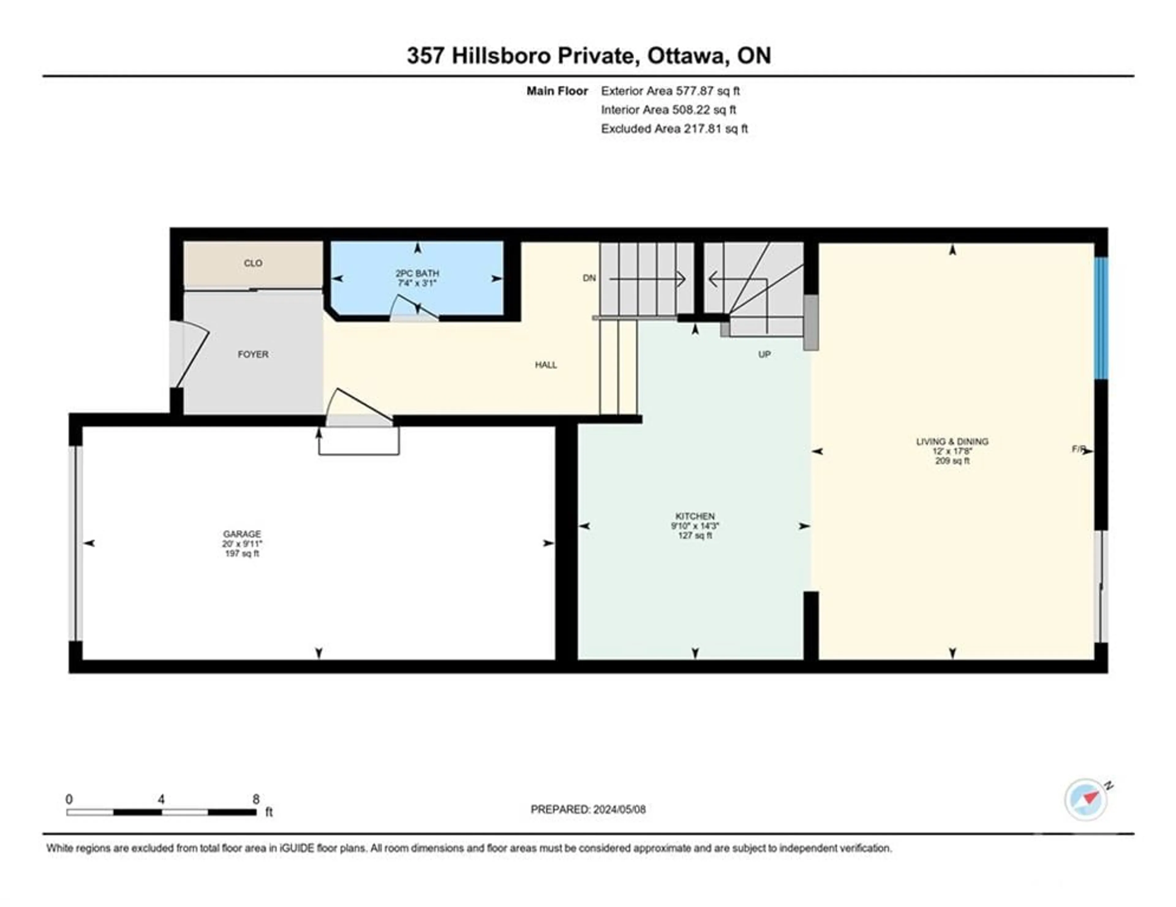 Floor plan for 357 HILLSBORO Pvt, Ottawa Ontario K2M 3B1