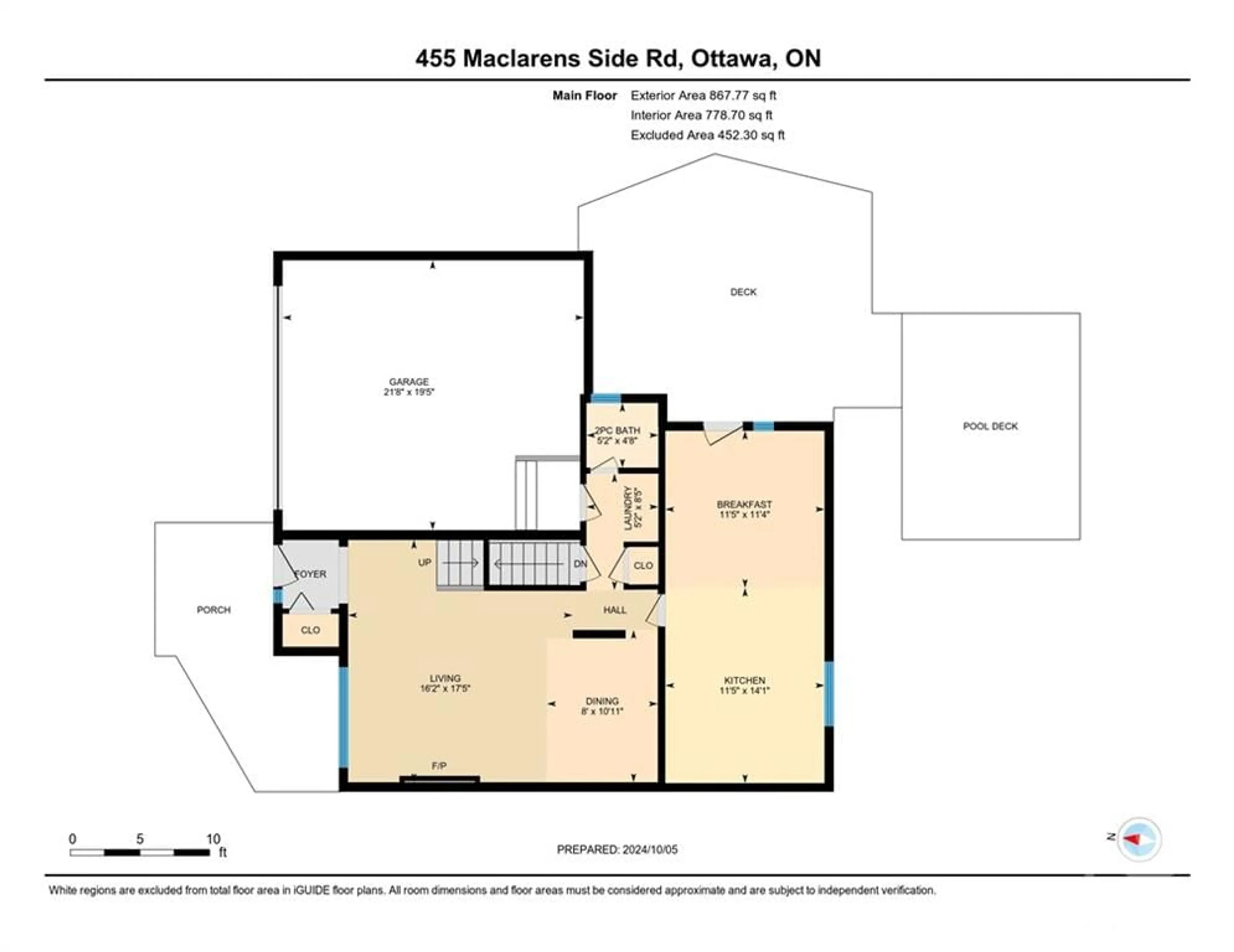 Floor plan for 455 MACLARENS SIDE Rd, Ottawa Ontario K0A 3M0