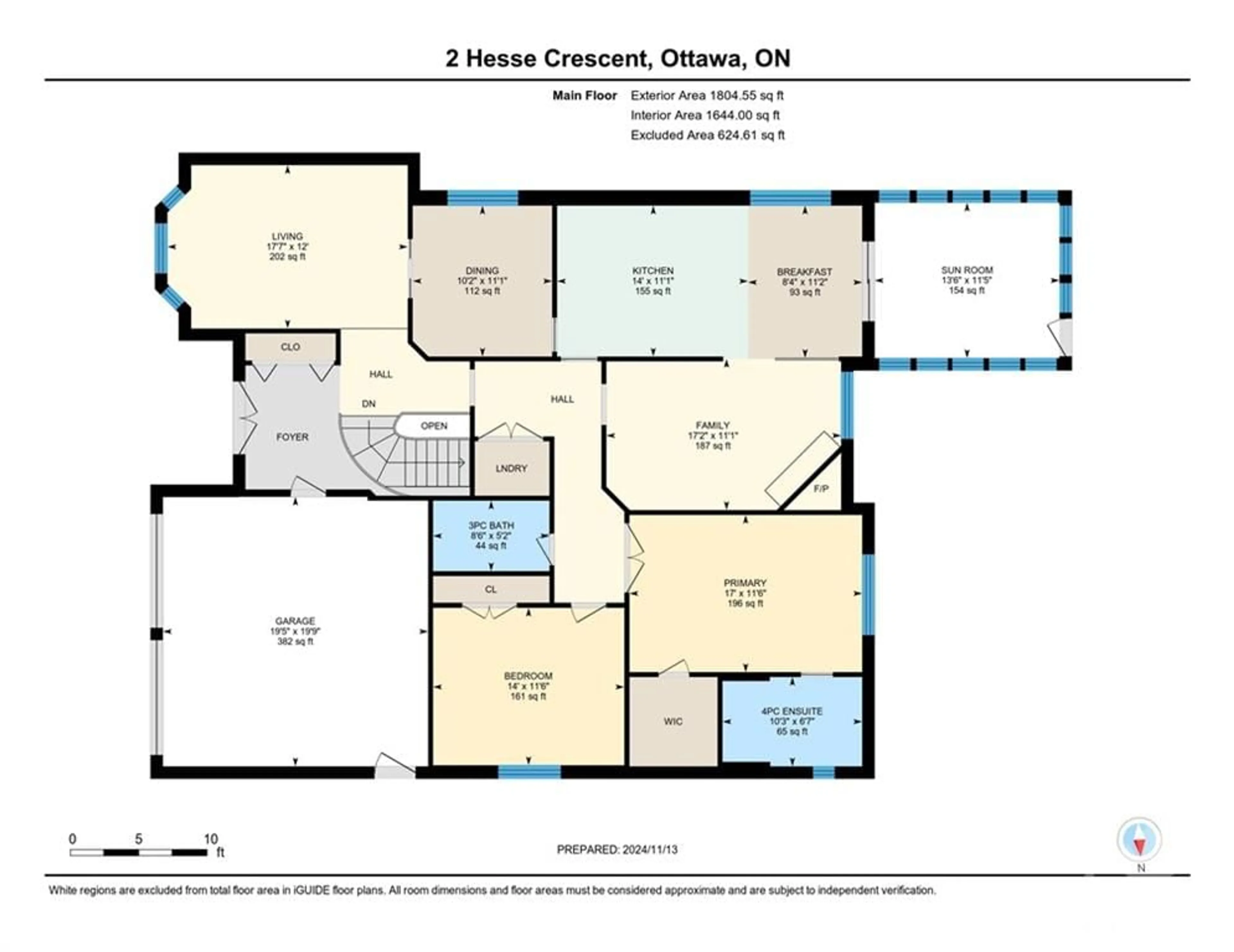 Floor plan for 2 HESSE Cres, Ottawa Ontario K2S 1E4