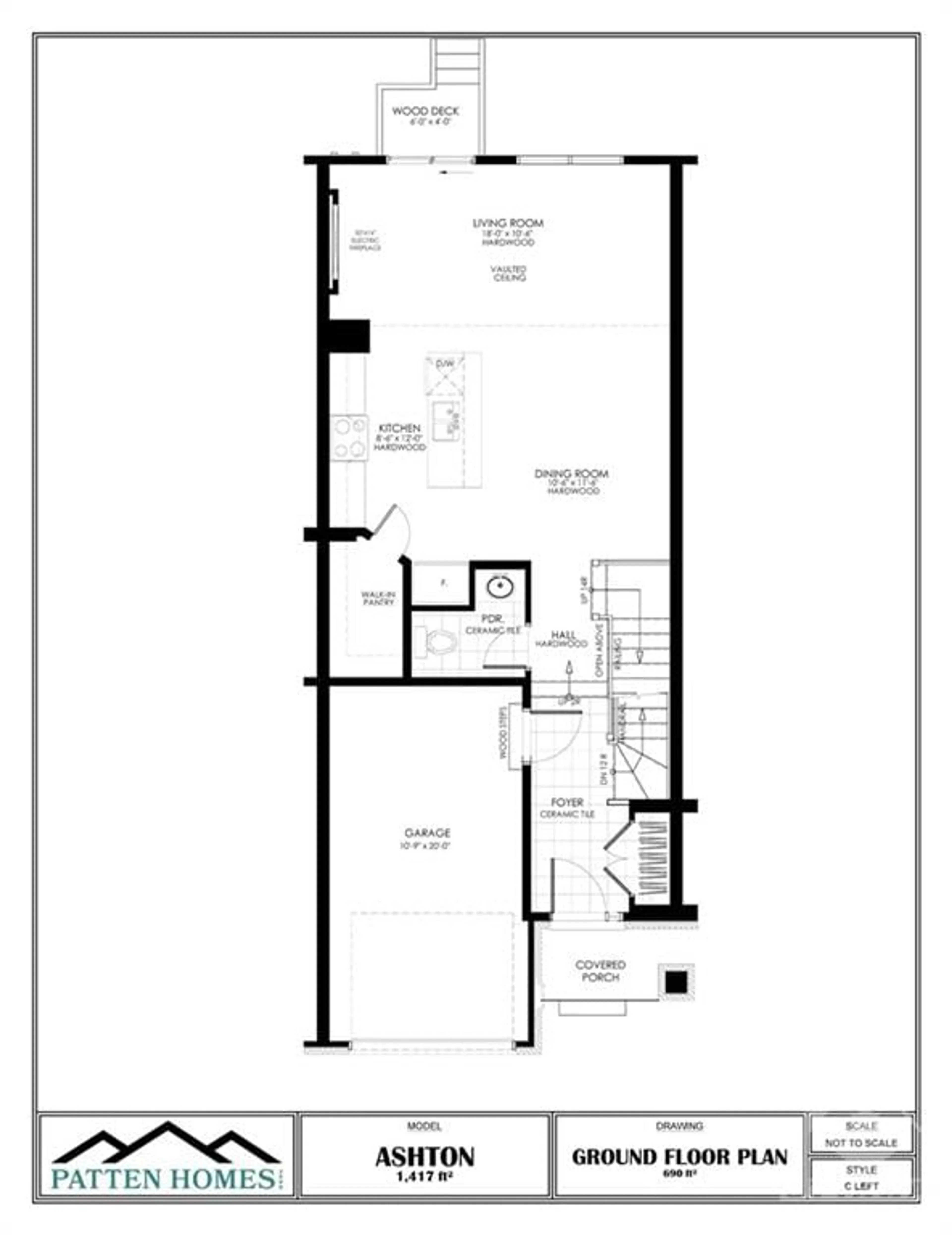 Floor plan for BLK 23 Unit 3 LEWIS St, Carleton Place Ontario K7C 0P6