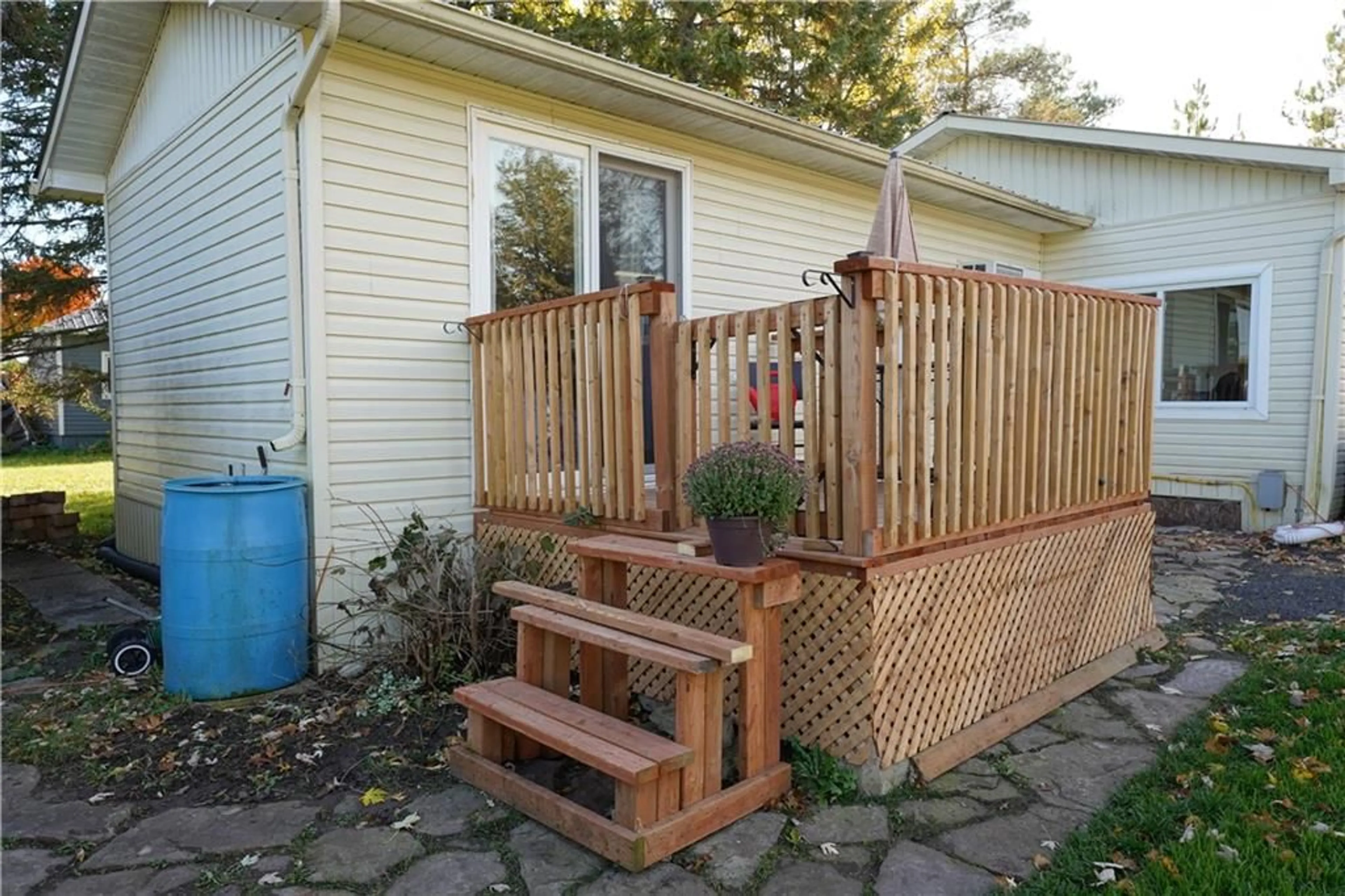 Patio, the fenced backyard for 3817 BOBBY St, Alexandria Ontario K0C 1A0