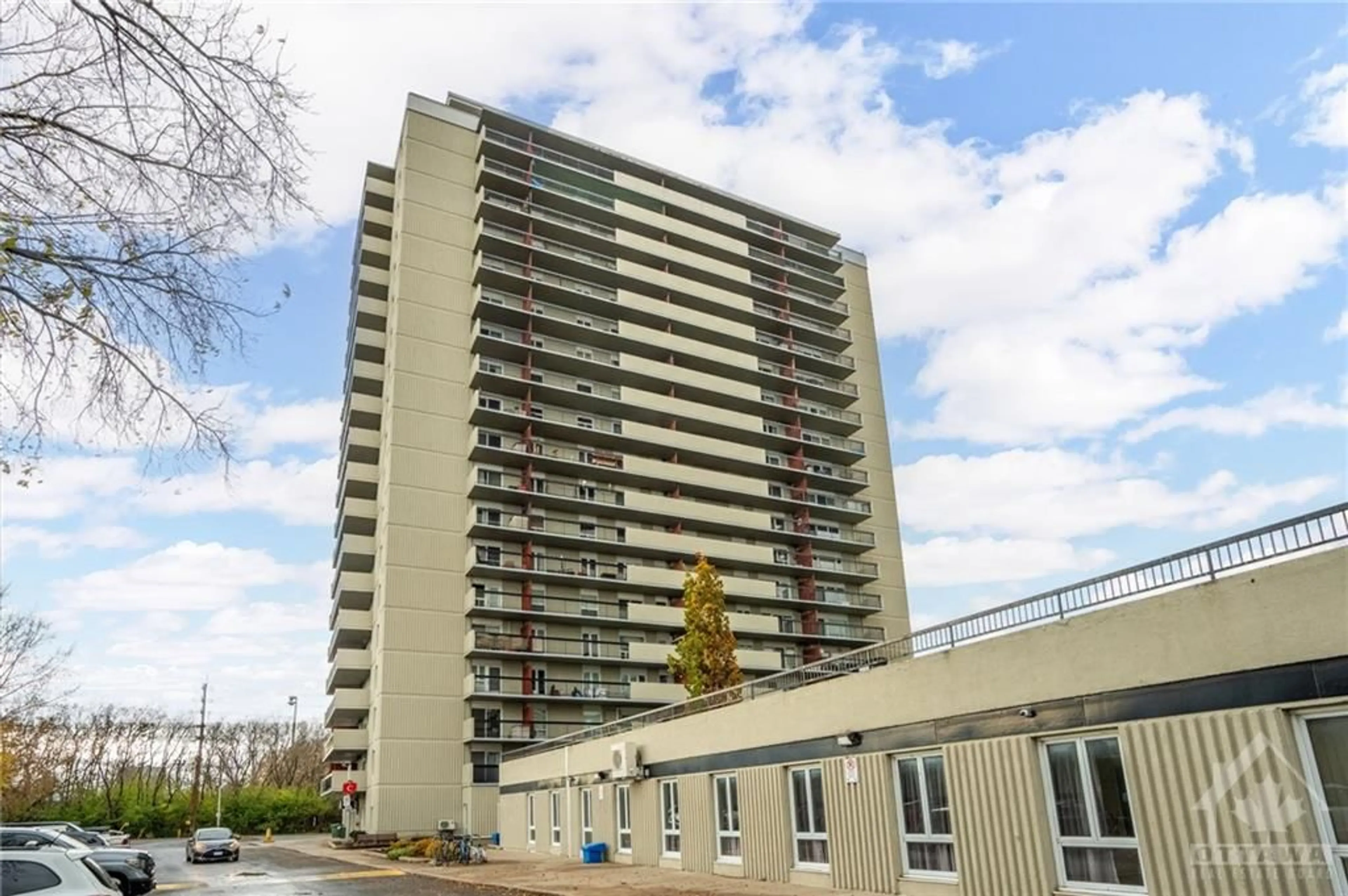 A pic from exterior of the house or condo, the front or back of building for 158C MCARTHUR Ave #709, Ottawa Ontario K1L 8E7