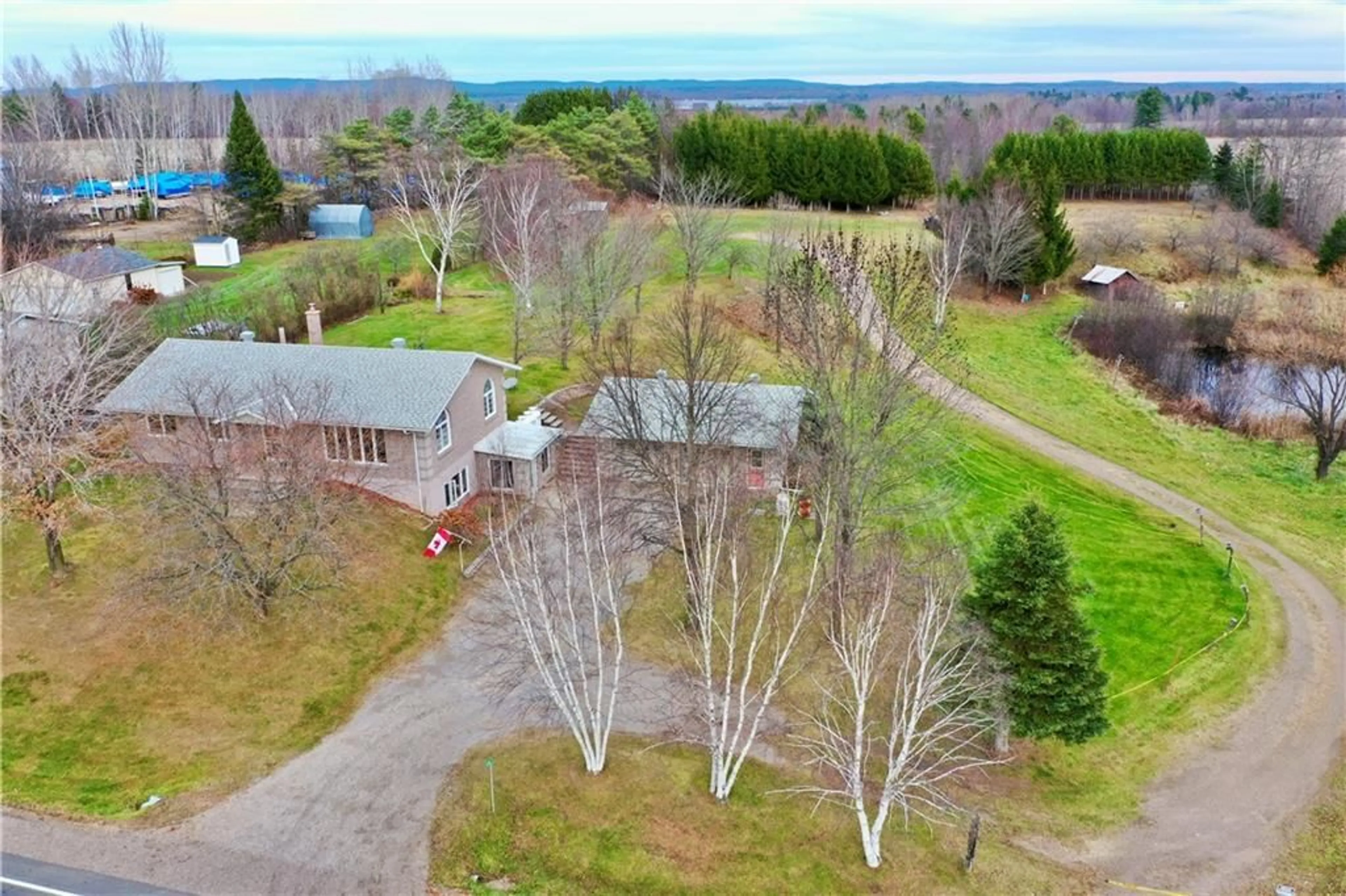 Frontside or backside of a home, the fenced backyard for 3546 B LINE Rd, Pembroke Ontario K8A 6W7