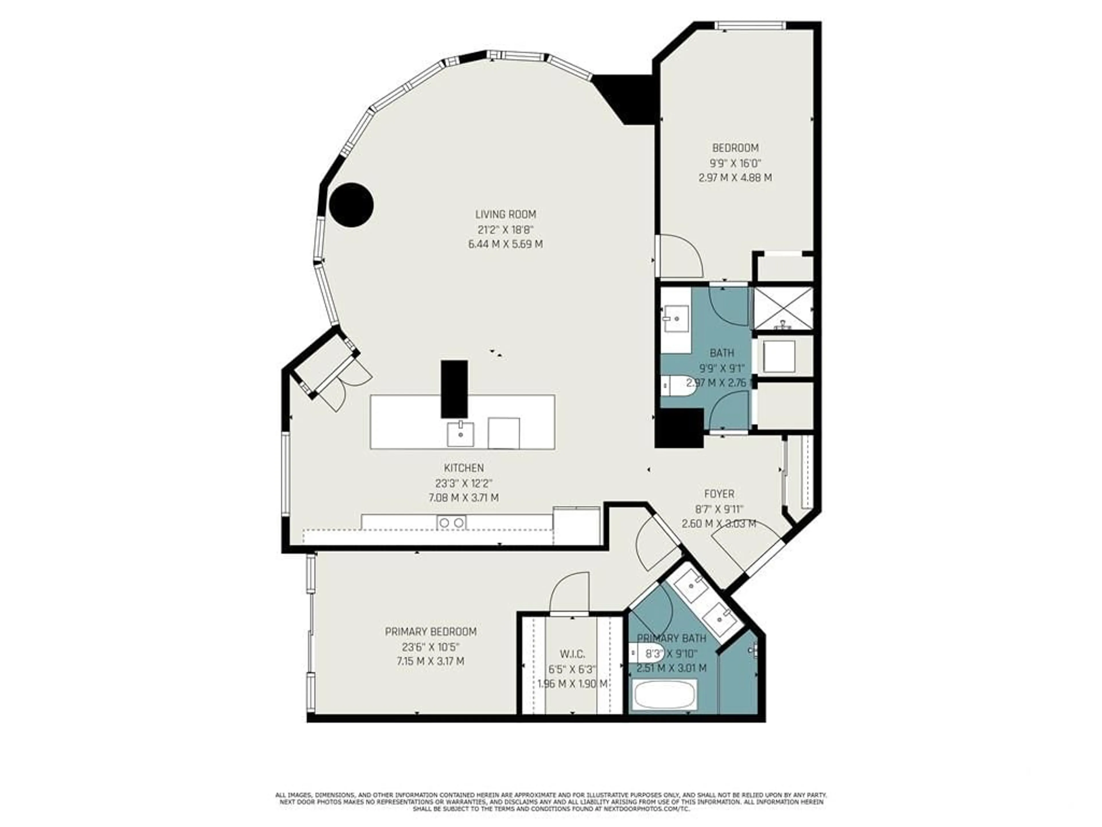 Floor plan for 200 RIDEAU St #2503, Ottawa Ontario K1N 5Y1