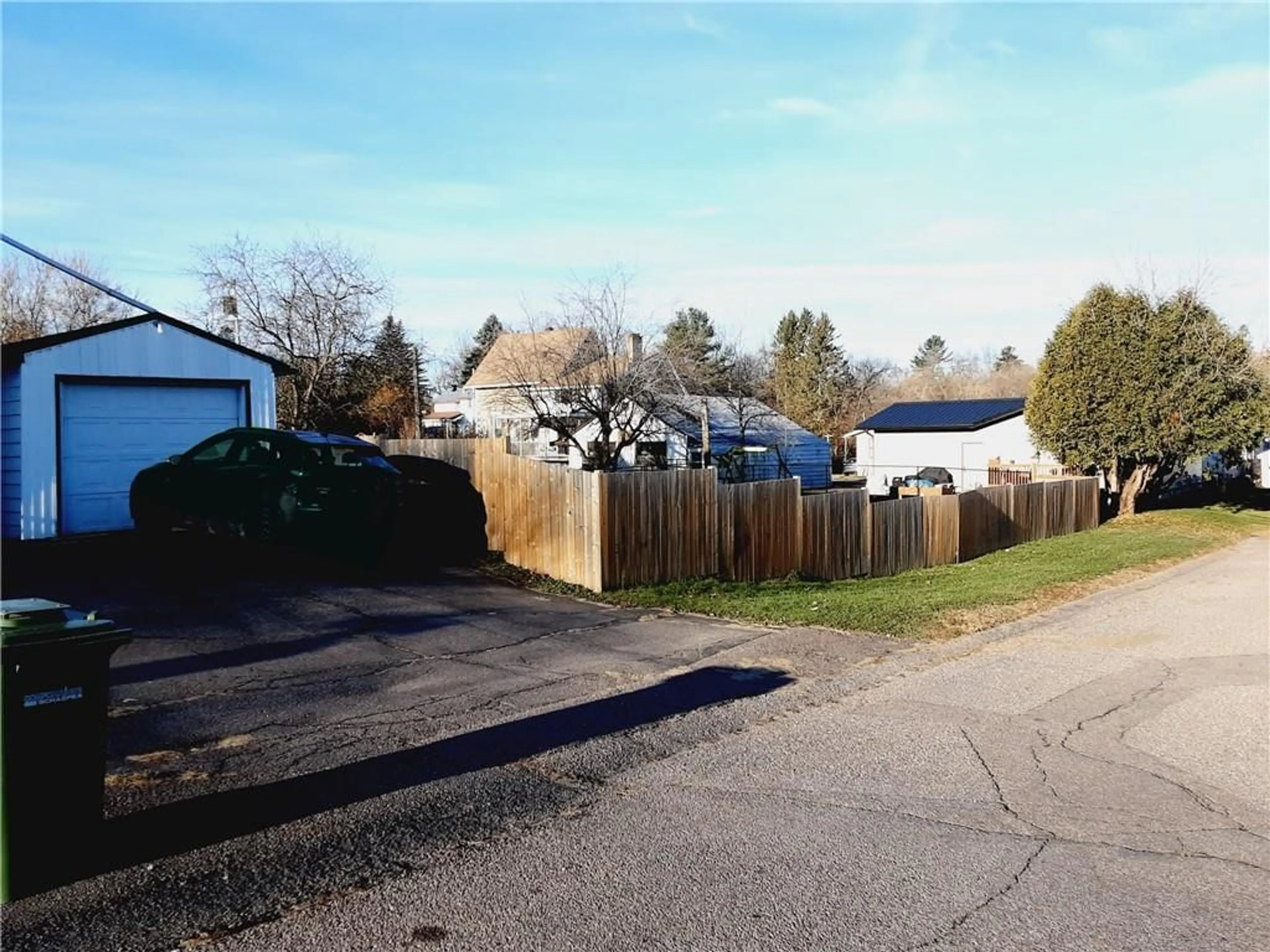 Frontside or backside of a home, the fenced backyard for 470 EGANVILLE Rd, Pembroke Ontario K8A 4E4