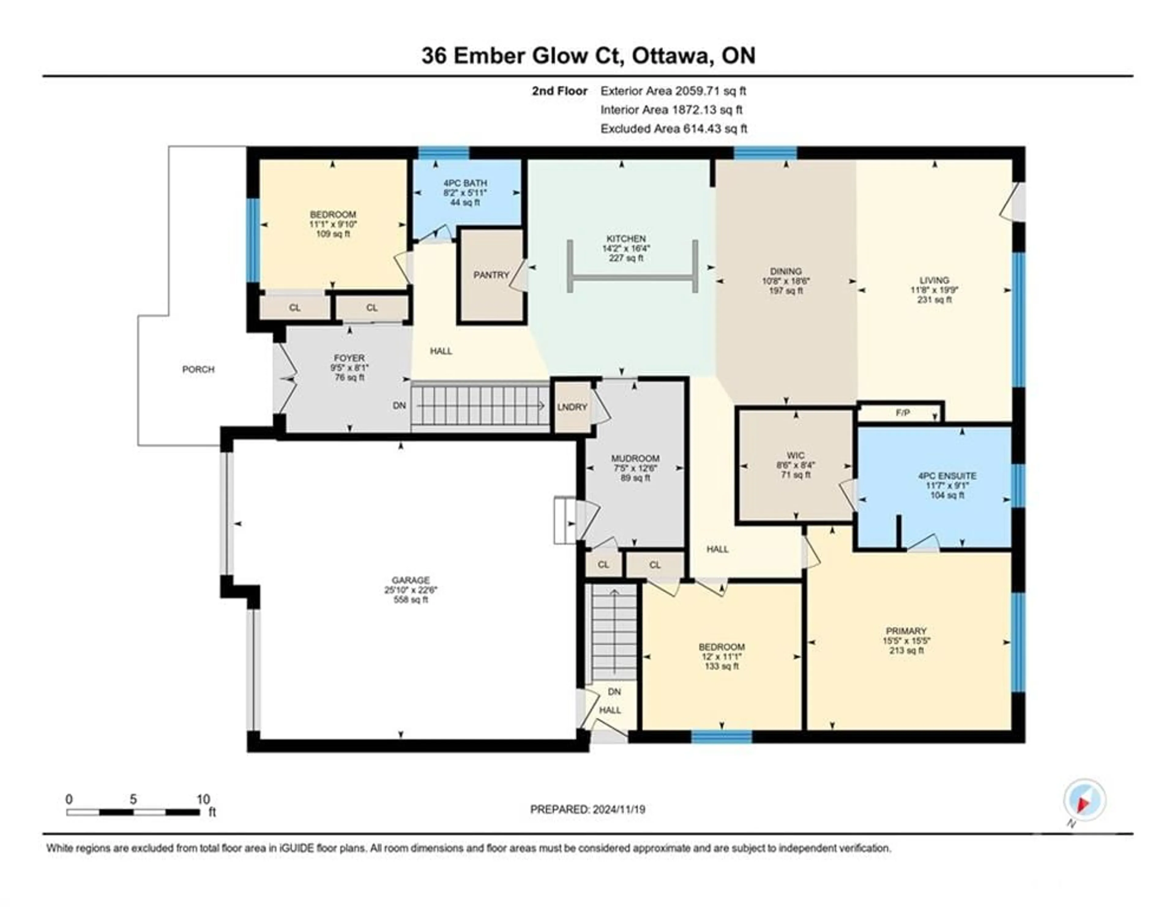 Floor plan for 36 EMBER GLOW Crt, Stittsville Ontario K2S 1C3