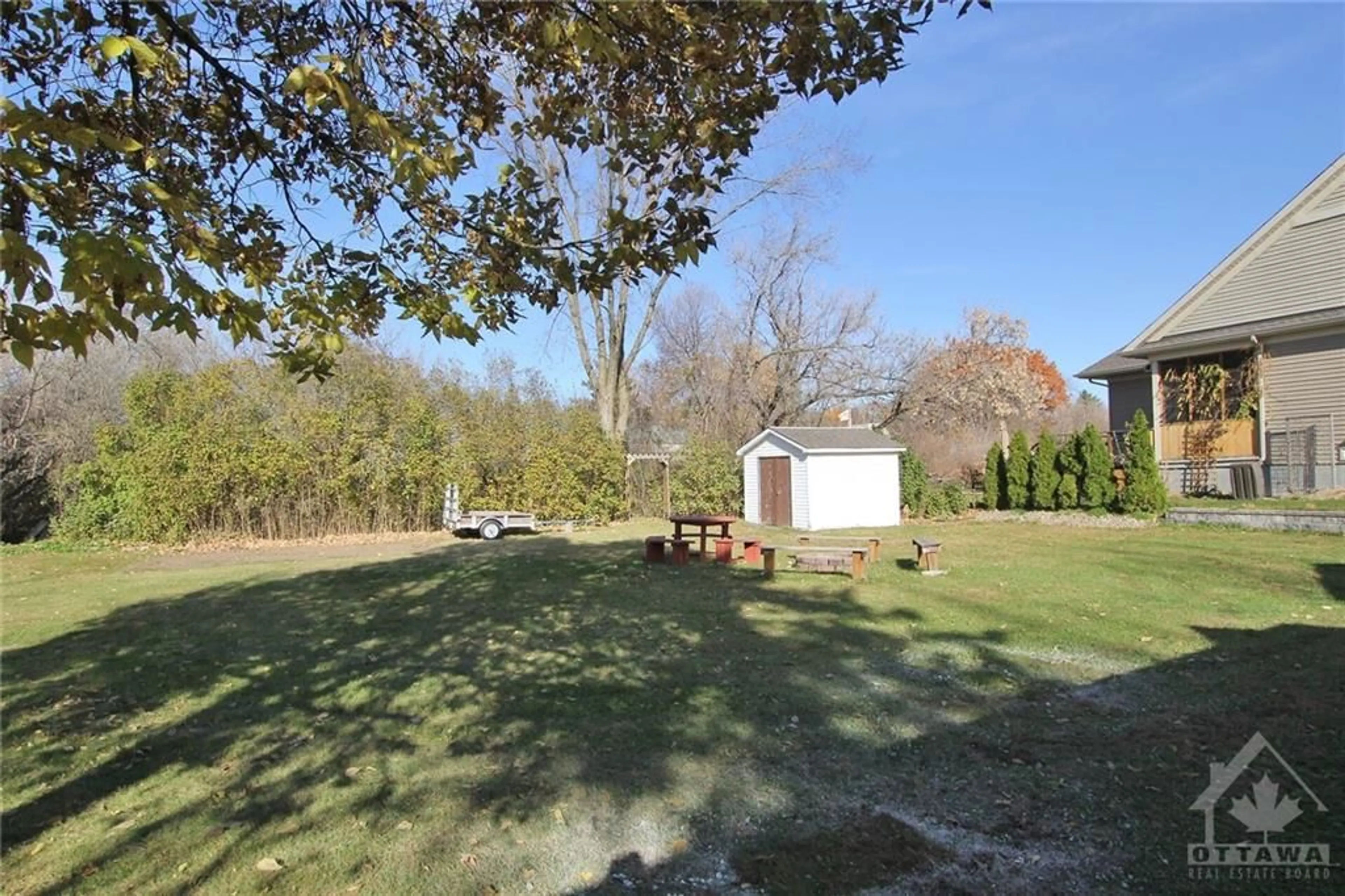 Patio, the fenced backyard for 125 RIVINGTON St, Carp Ontario K0A 1L0