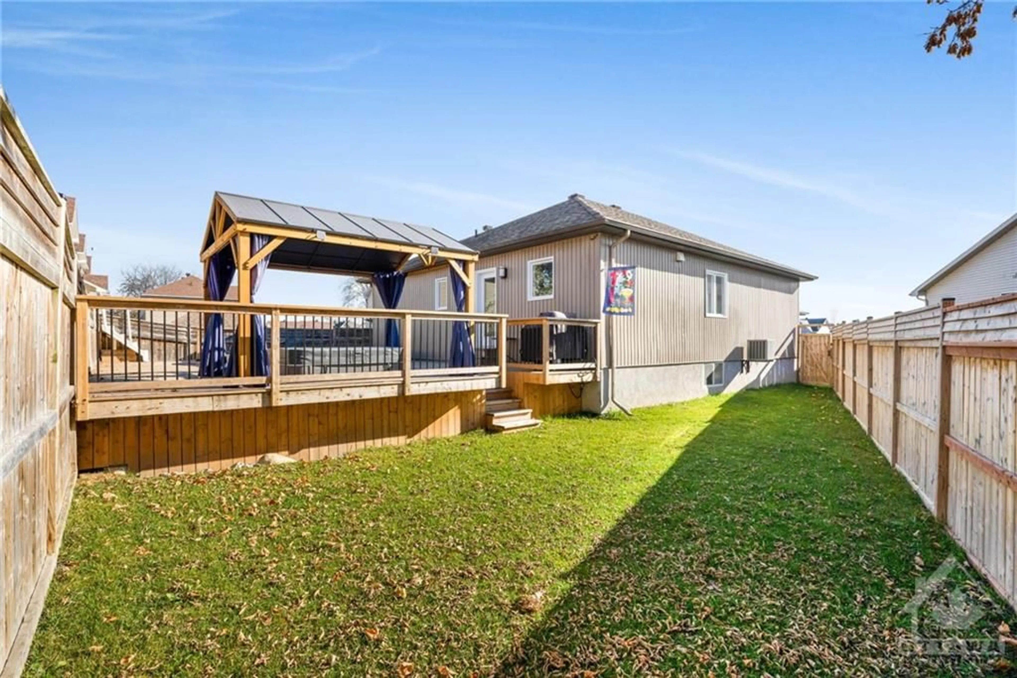 Frontside or backside of a home, the fenced backyard for 503 OVANA Cres, Wendover Ontario K0A 3K0