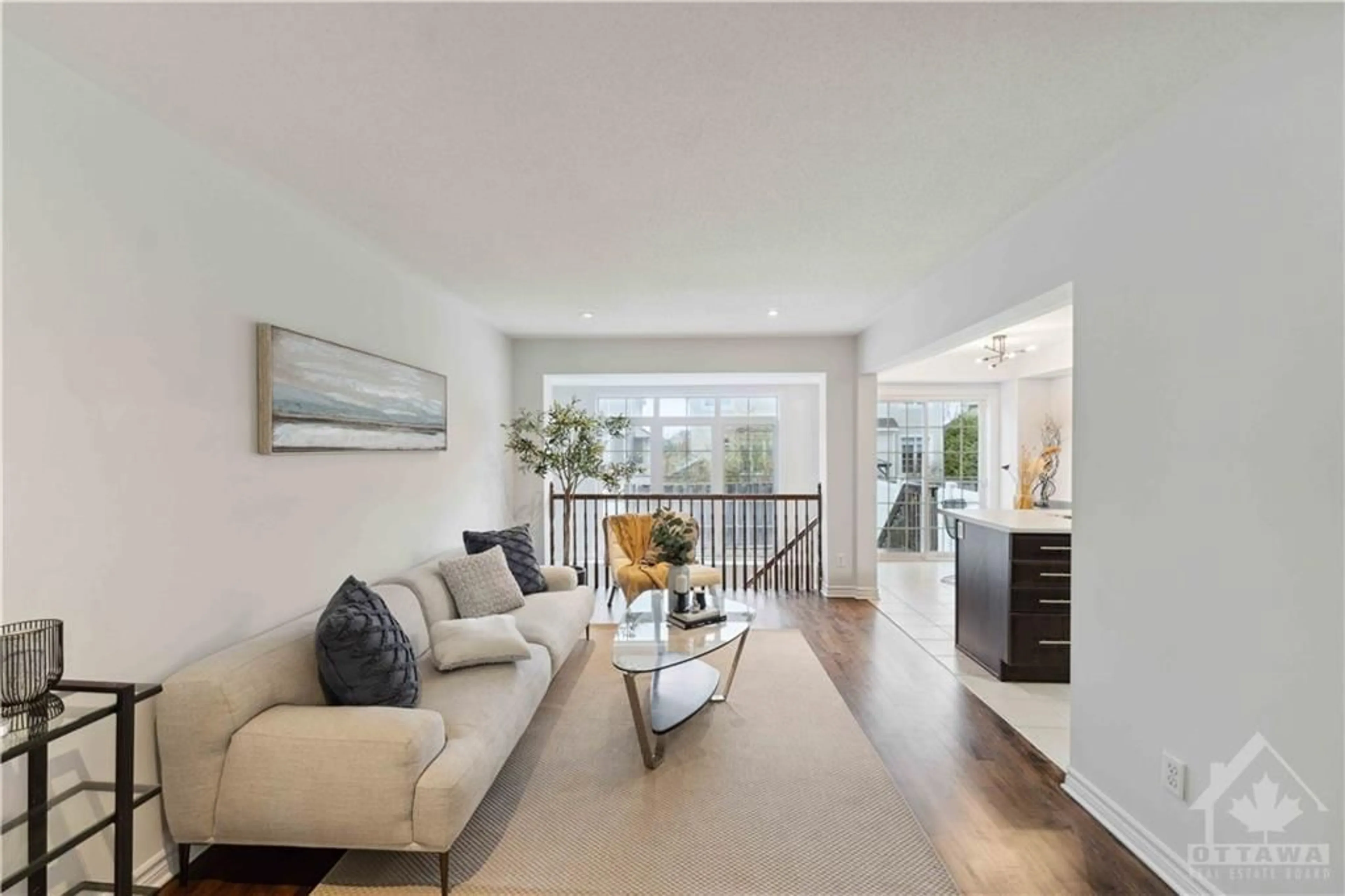 Living room, wood floors for 2634 HALF MOON BAY Rd, Ottawa Ontario K2J 0Y9