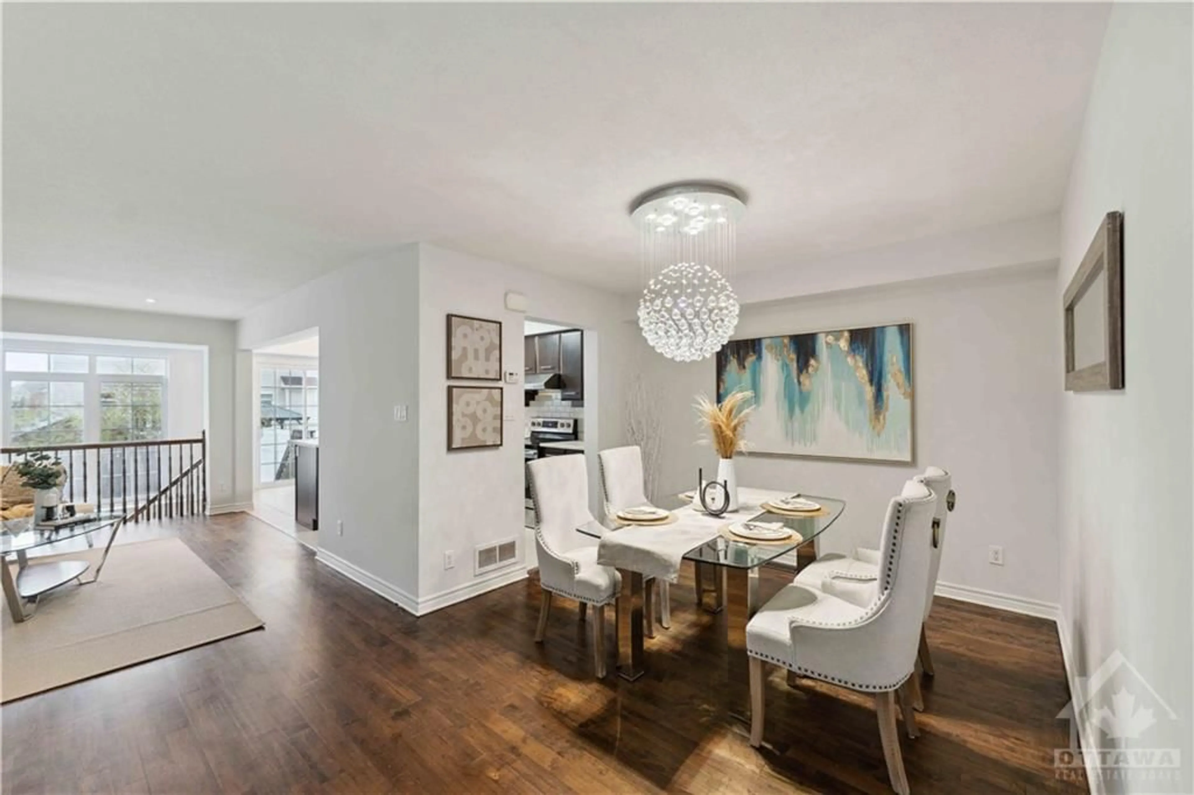 Dining room, wood floors, cottage for 2634 HALF MOON BAY Rd, Ottawa Ontario K2J 0Y9