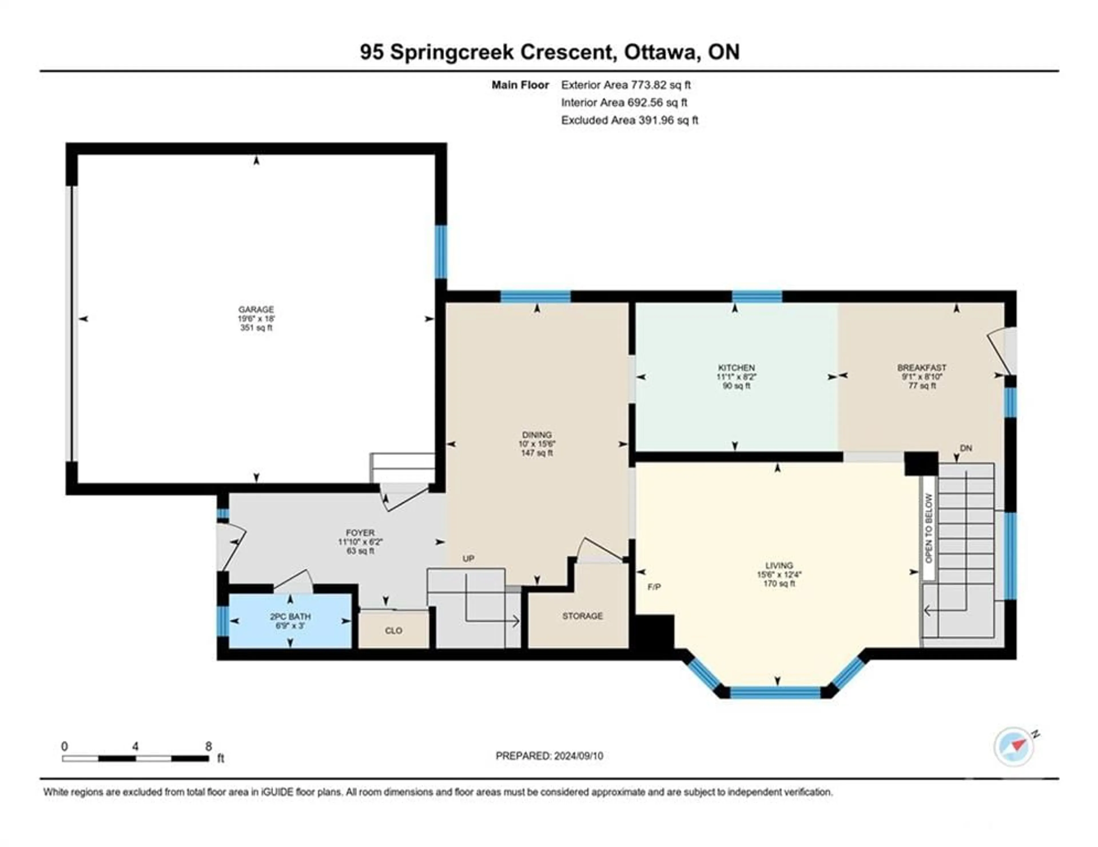 Floor plan for 95 SPRINGCREEK Cres, Ottawa Ontario K2M 2K8