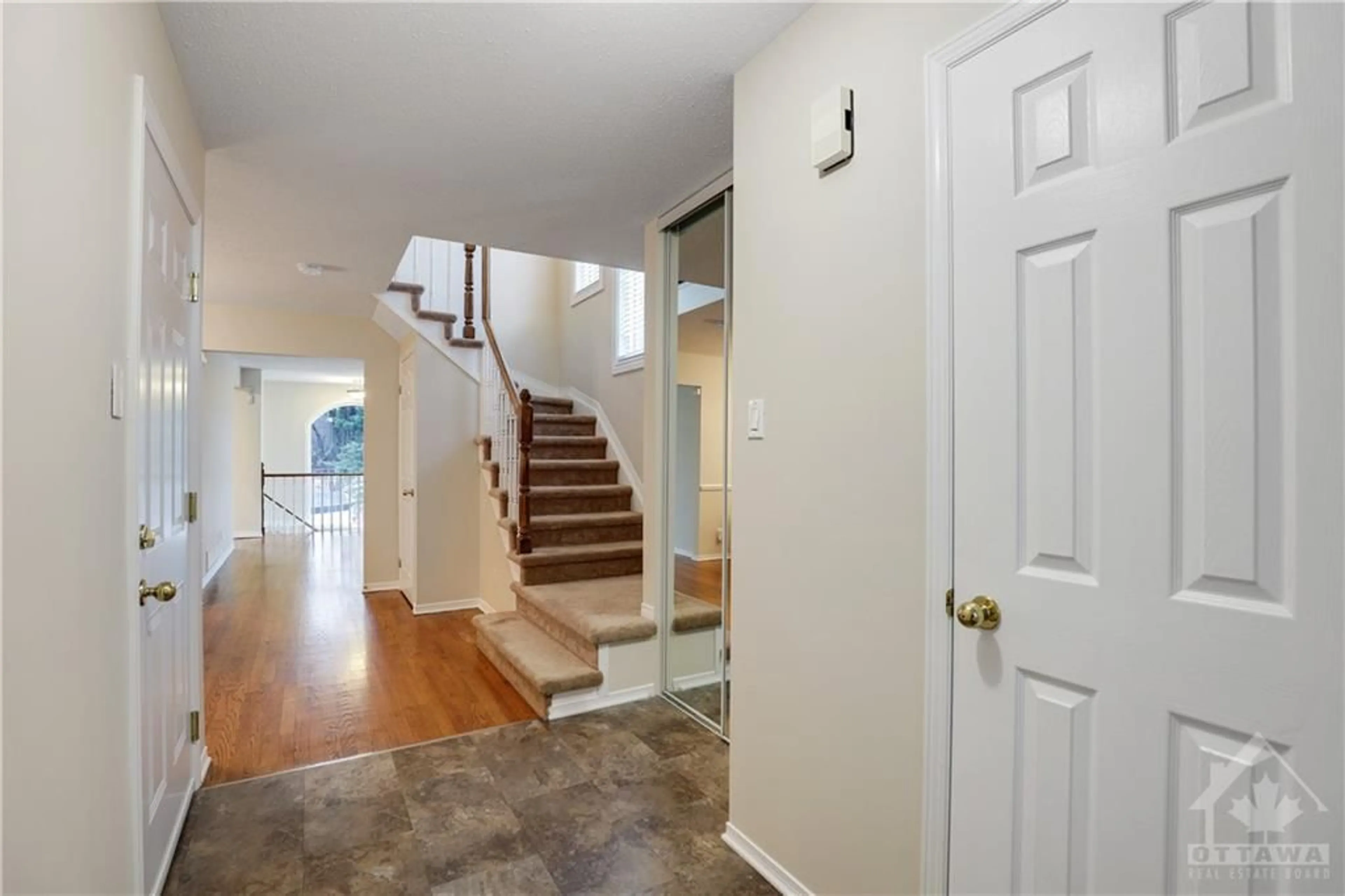 Indoor entryway, wood floors for 95 SPRINGCREEK Cres, Ottawa Ontario K2M 2K8