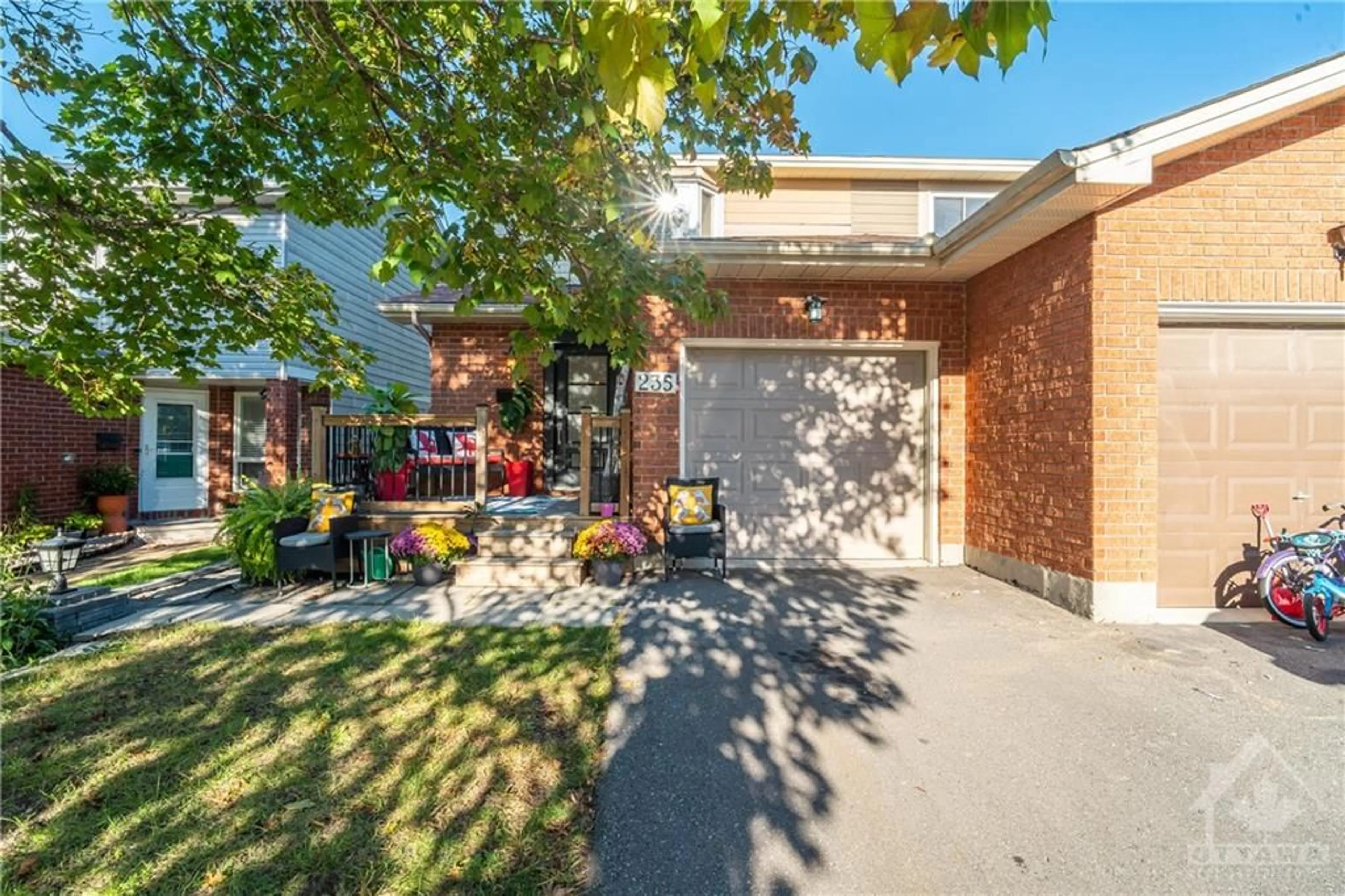 Home with brick exterior material for 235 HUNTERSFIELD Dr, Ottawa Ontario K1T 3M5