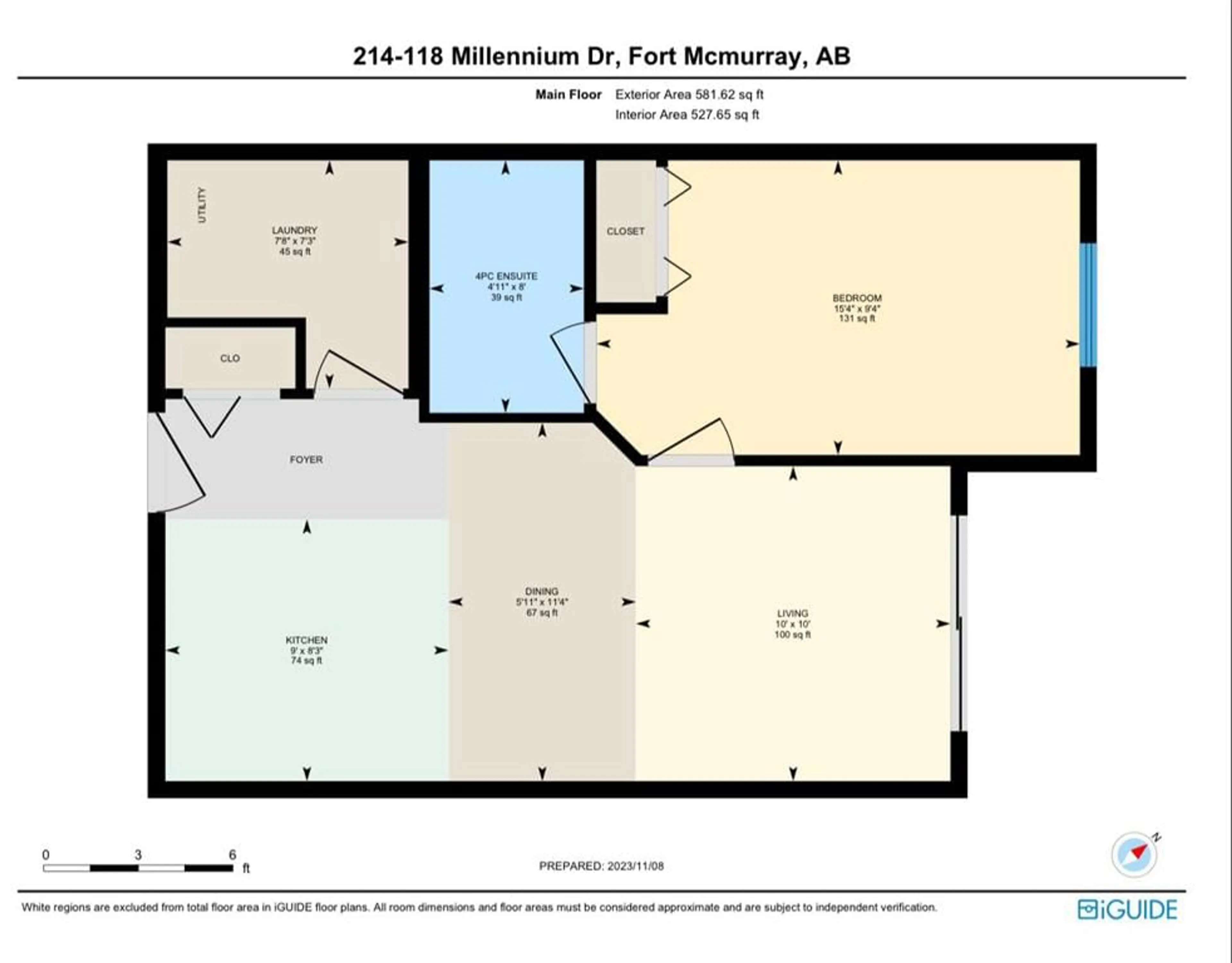 Floor plan for 118 Millennium Dr #214, Fort McMurray Alberta T9K2S8