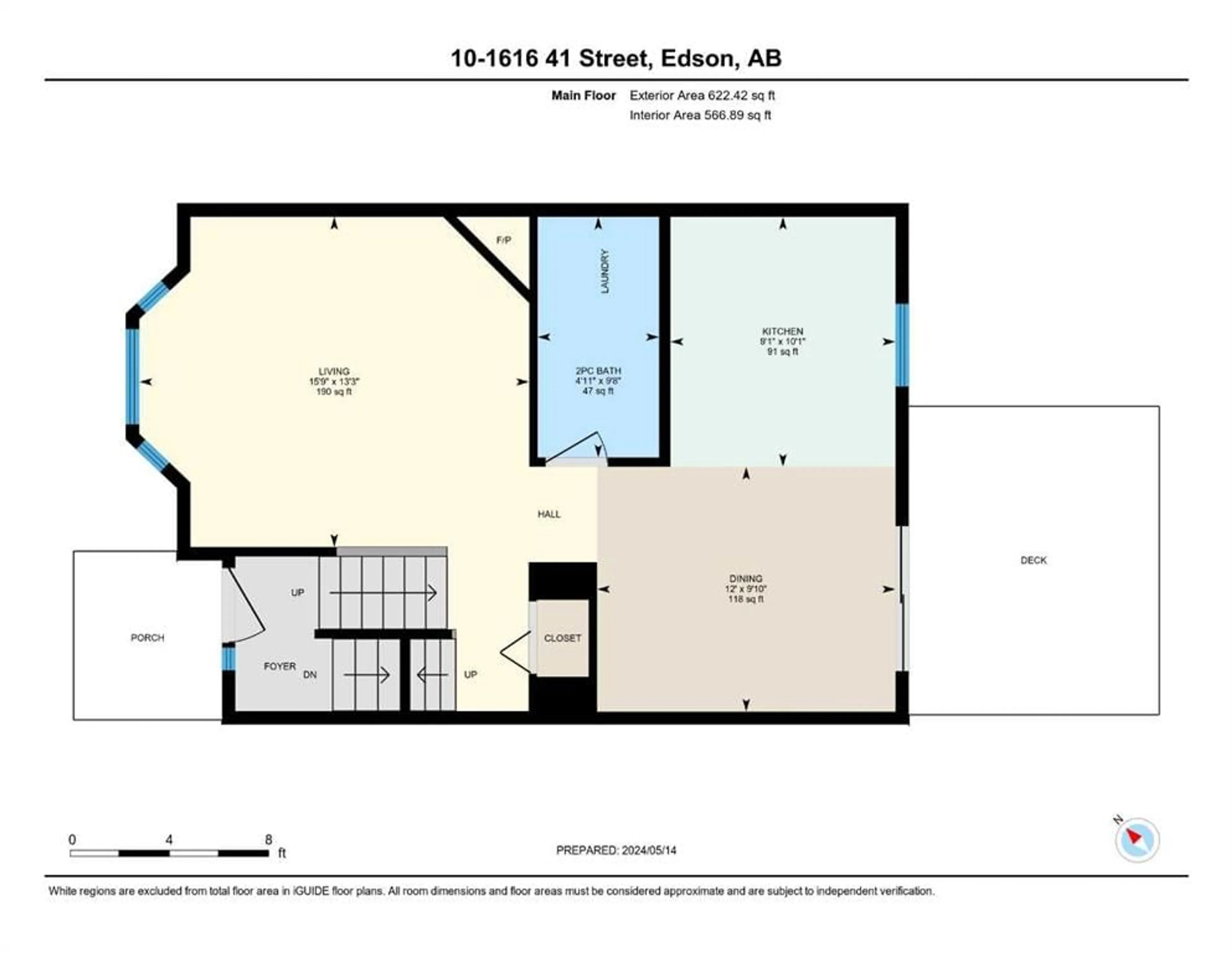 Floor plan for 1616 41 St #10, Edson Alberta T7E 0A5