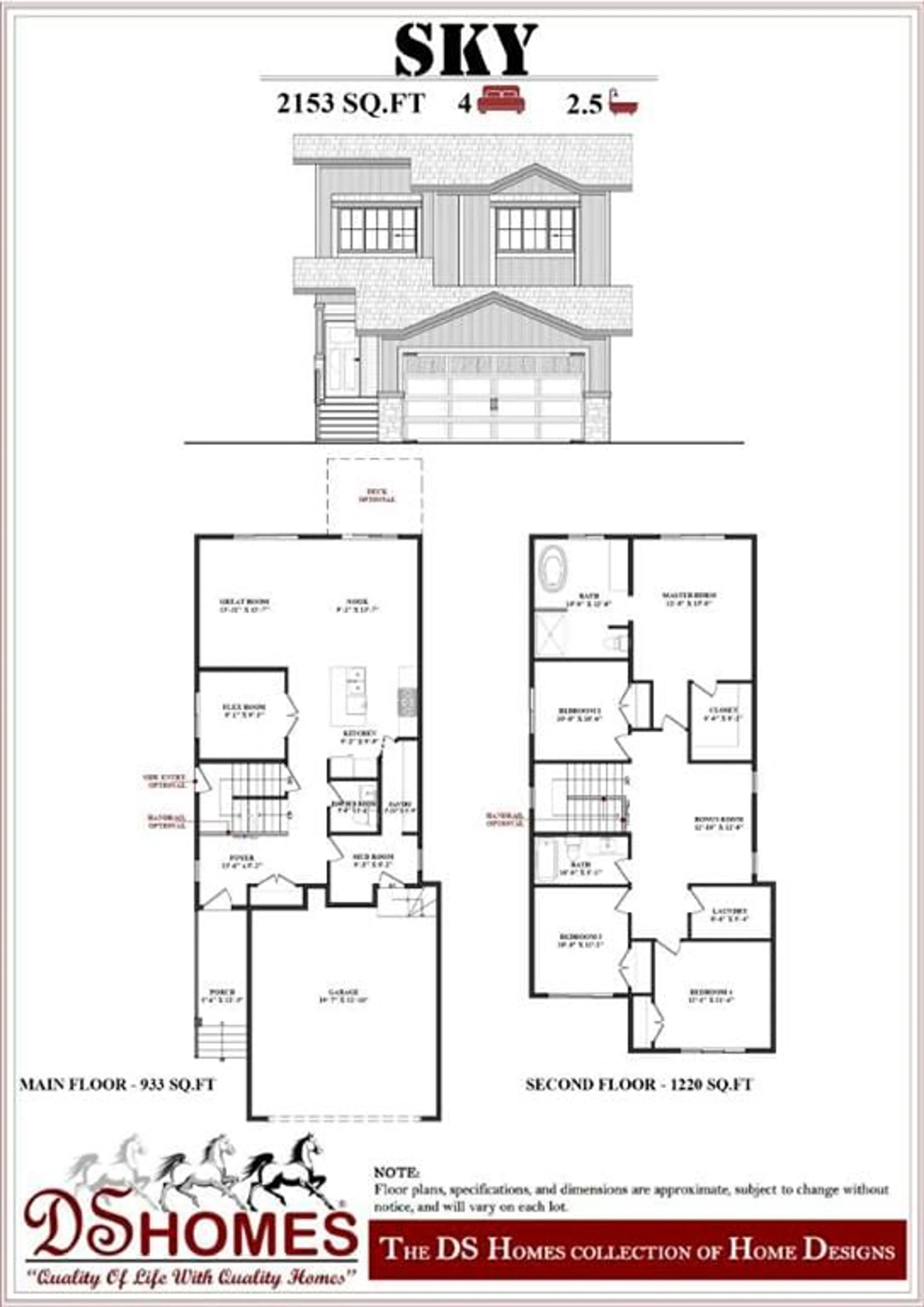 Floor plan for 498 Clydesdale Way, Cochrane Alberta T4C3B5
