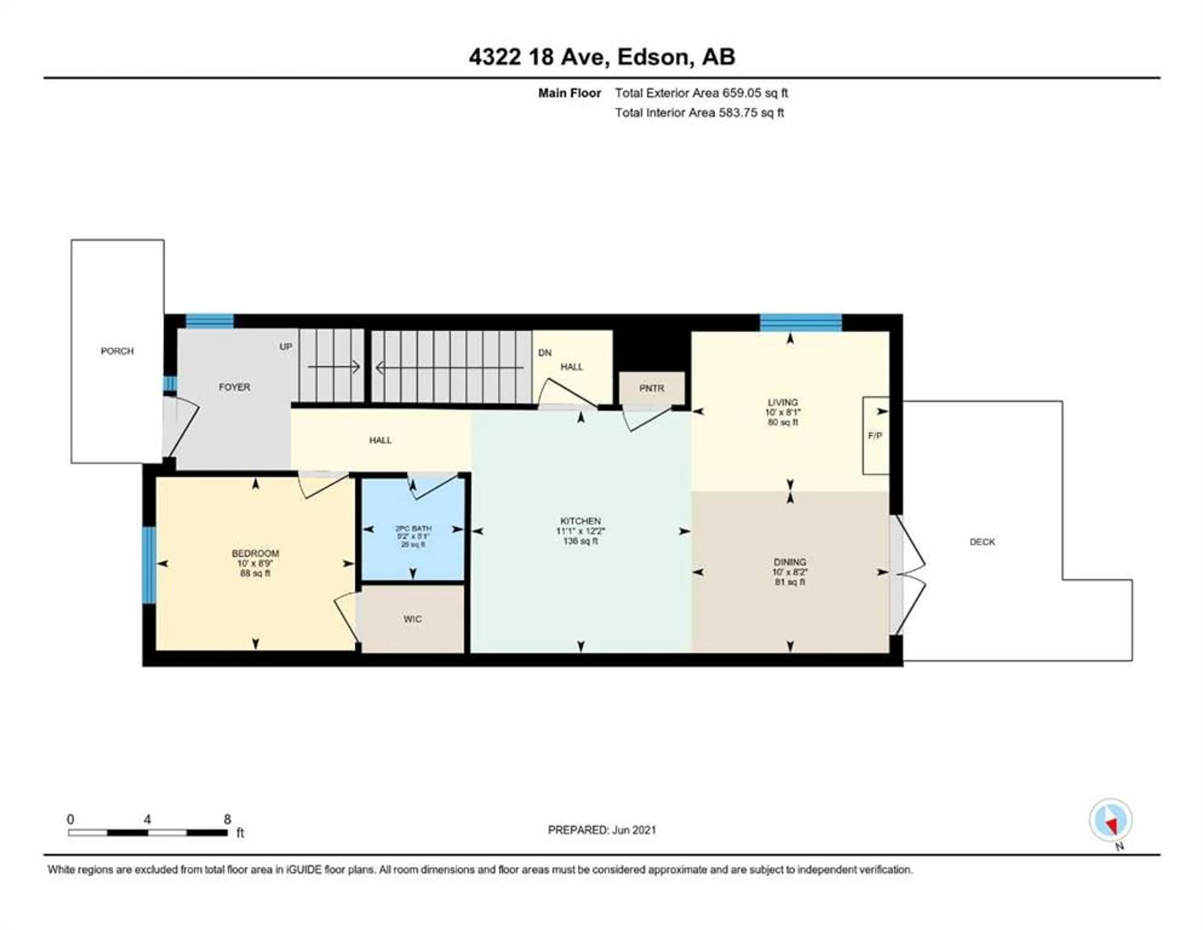 Floor plan for 4322 18 Avenue, Edson Alberta T7E 0C1