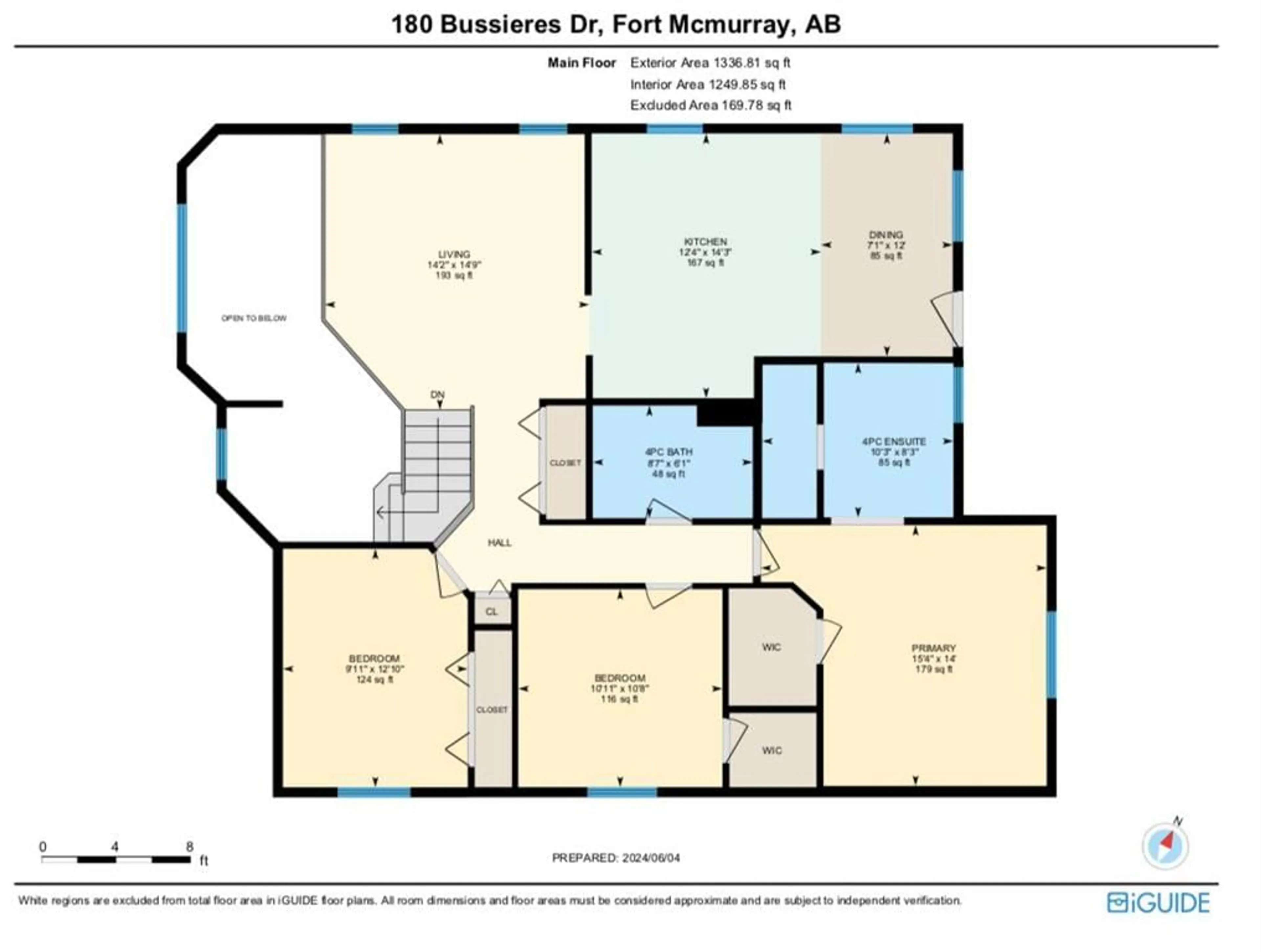 Floor plan for 180 Bussieres Dr, Fort McMurray Alberta T9K 1V2