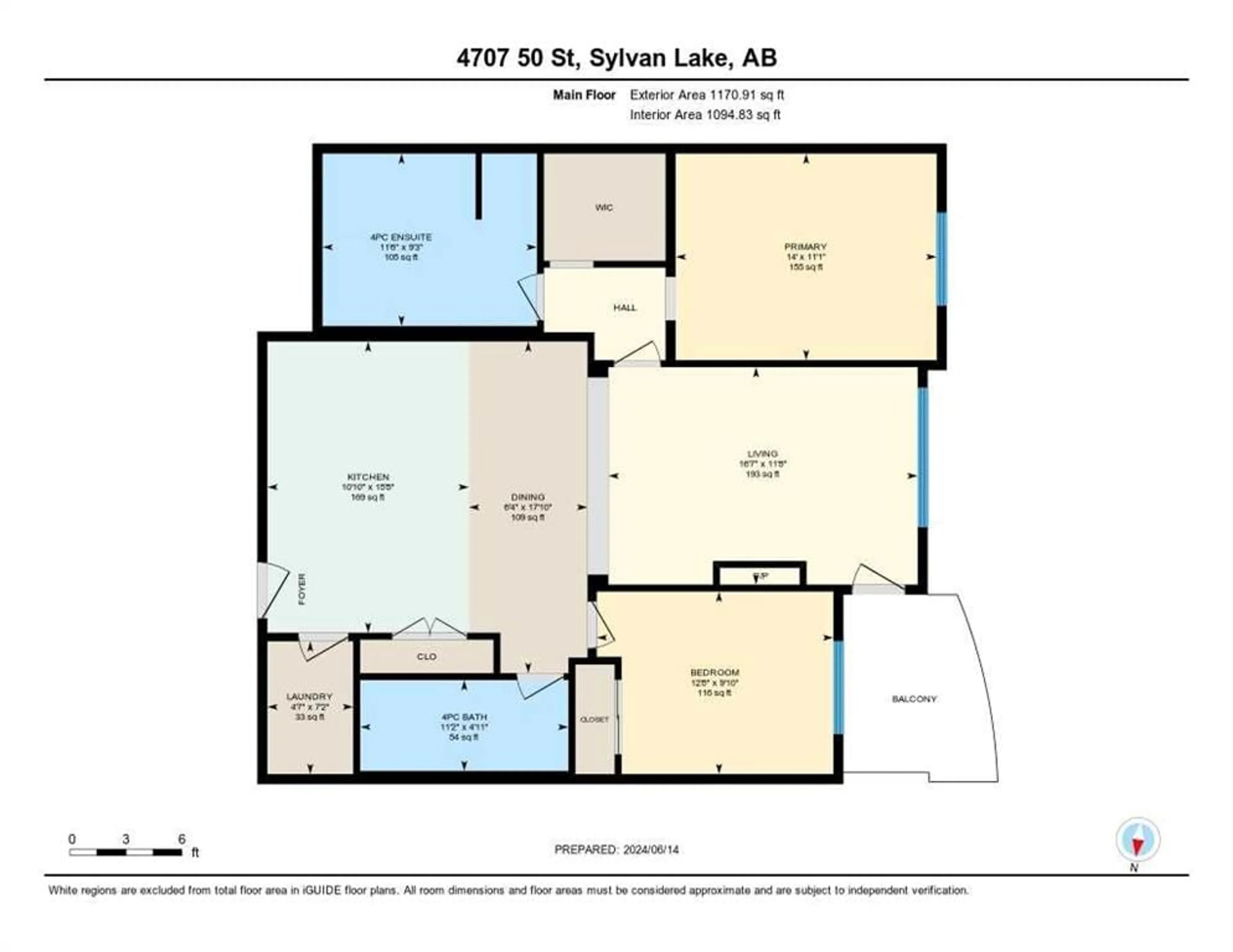 Floor plan for 4707 50 St #204, Sylvan Lake Alberta T4S 0G7
