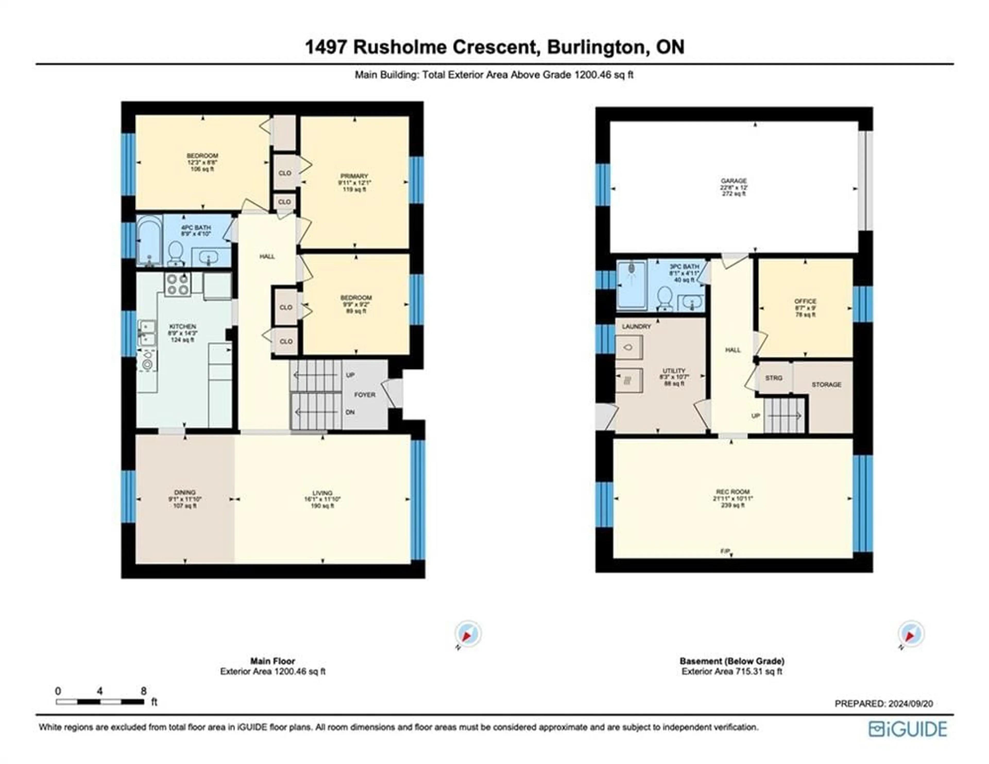 Floor plan for 1497 RUSHOLME Cres, Burlington Ontario L7M 1M4