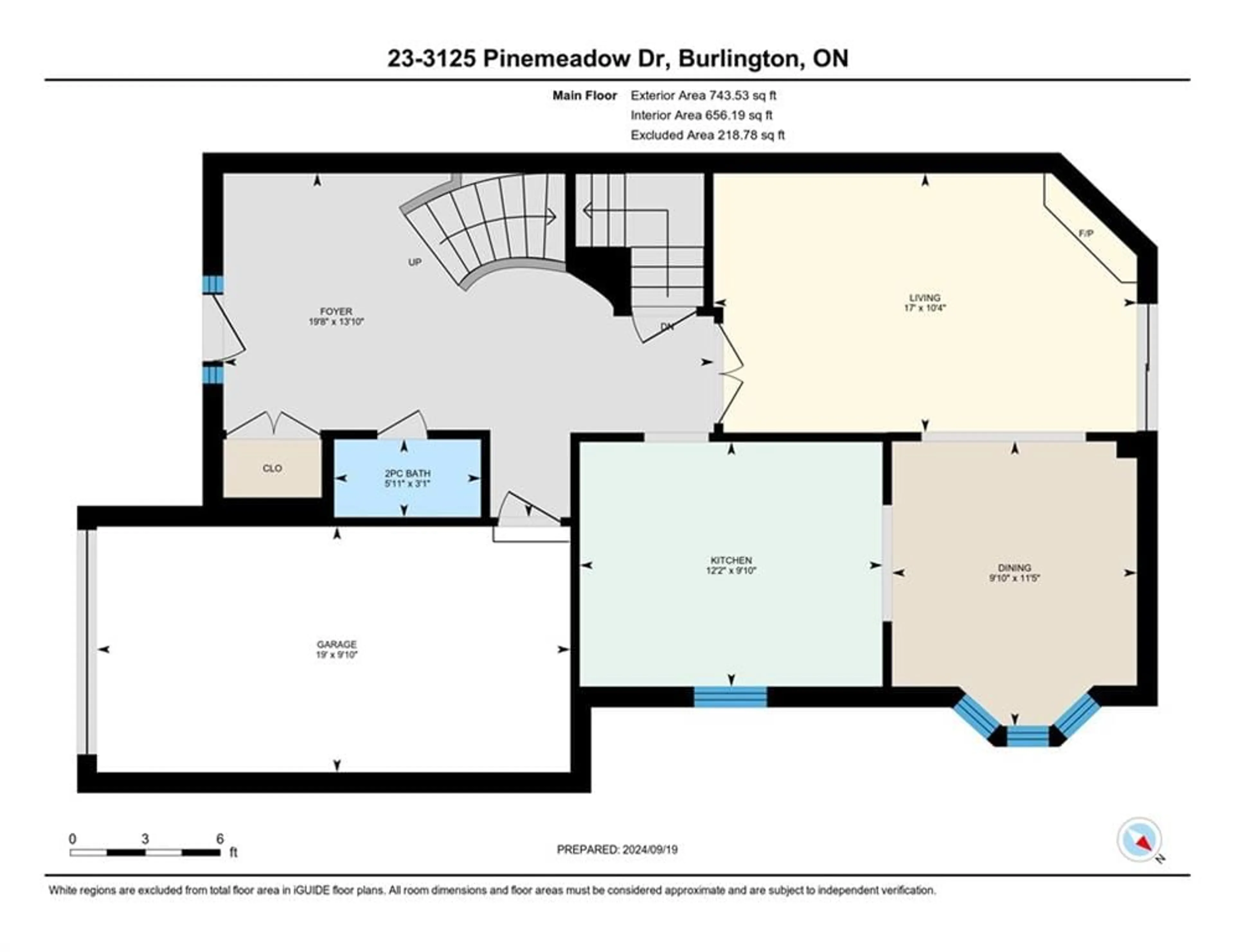 Floor plan for 3125 PINEMEADOW Dr #23, Burlington Ontario L7M 3T7