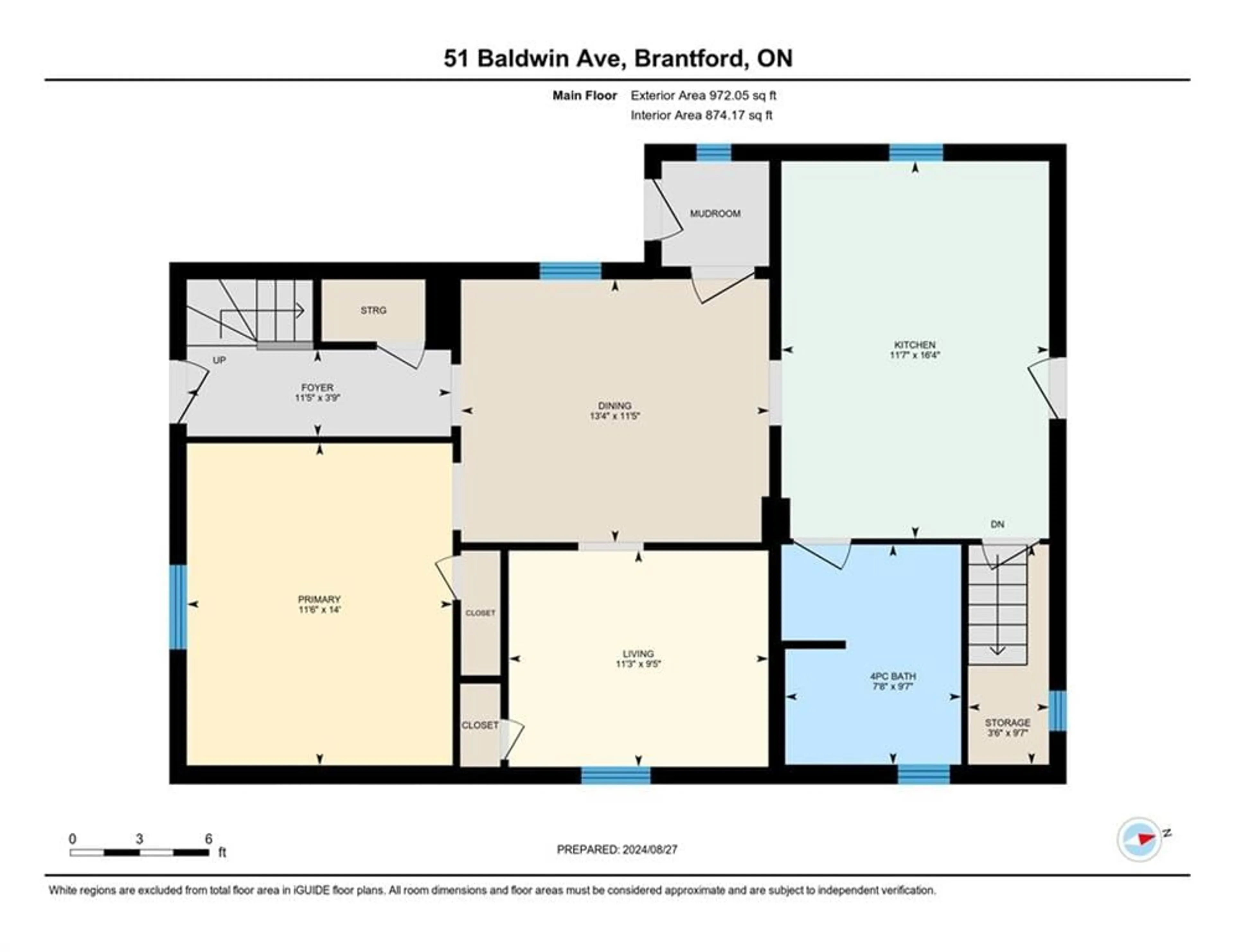 Floor plan for 51 BALDWIN Ave, Brantford Ontario N3S 1H6