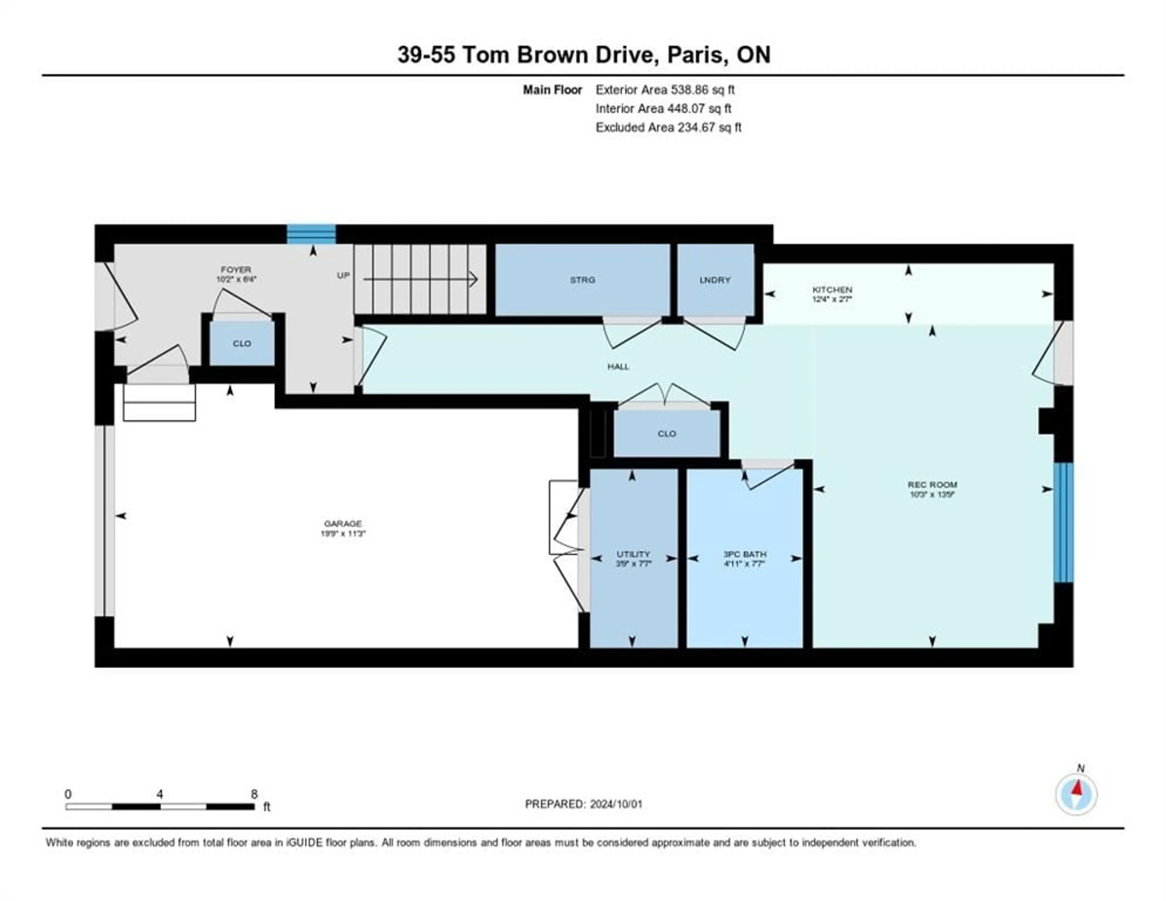 Floor plan for 55 TOM BROWN Dr #39, Paris Ontario N3L 0K3