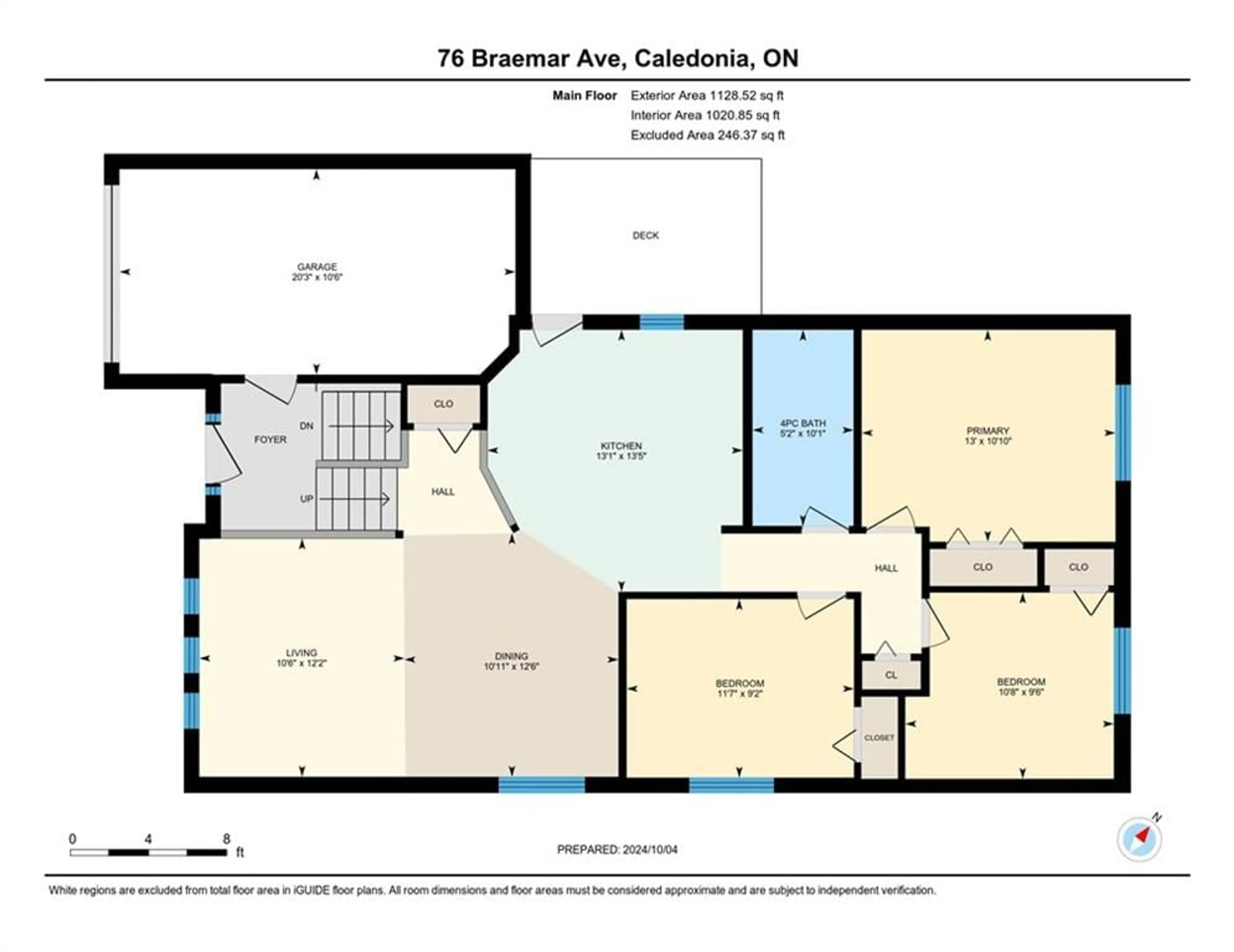 Floor plan for 76 BRAEMAR Ave, Caledonia Ontario N3W 2K9