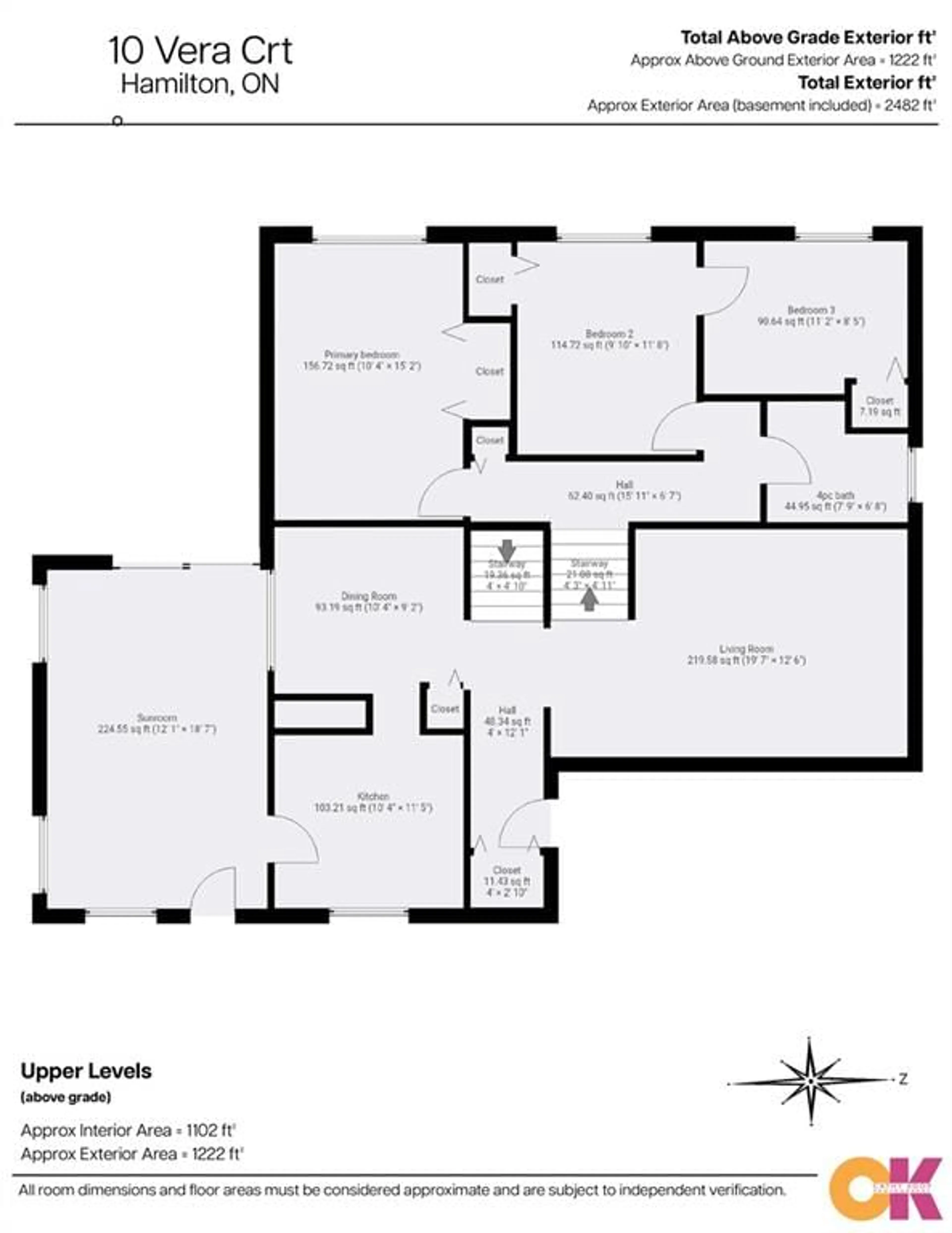 Floor plan for 10 VERA Crt, Hamilton Ontario L8K 4G8