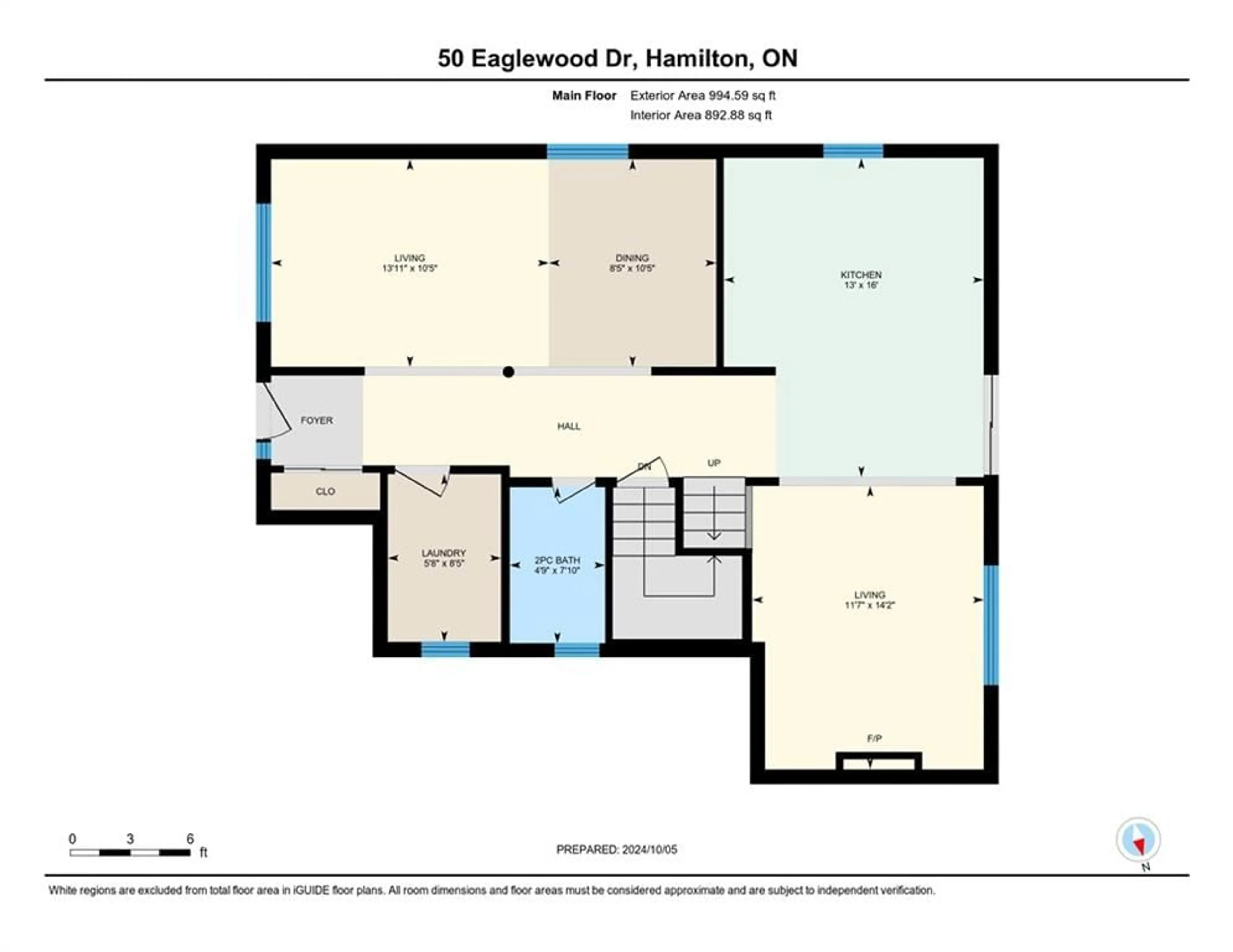 Floor plan for 50 EAGLEWOOD Dr, Hamilton Ontario L8W 3X7