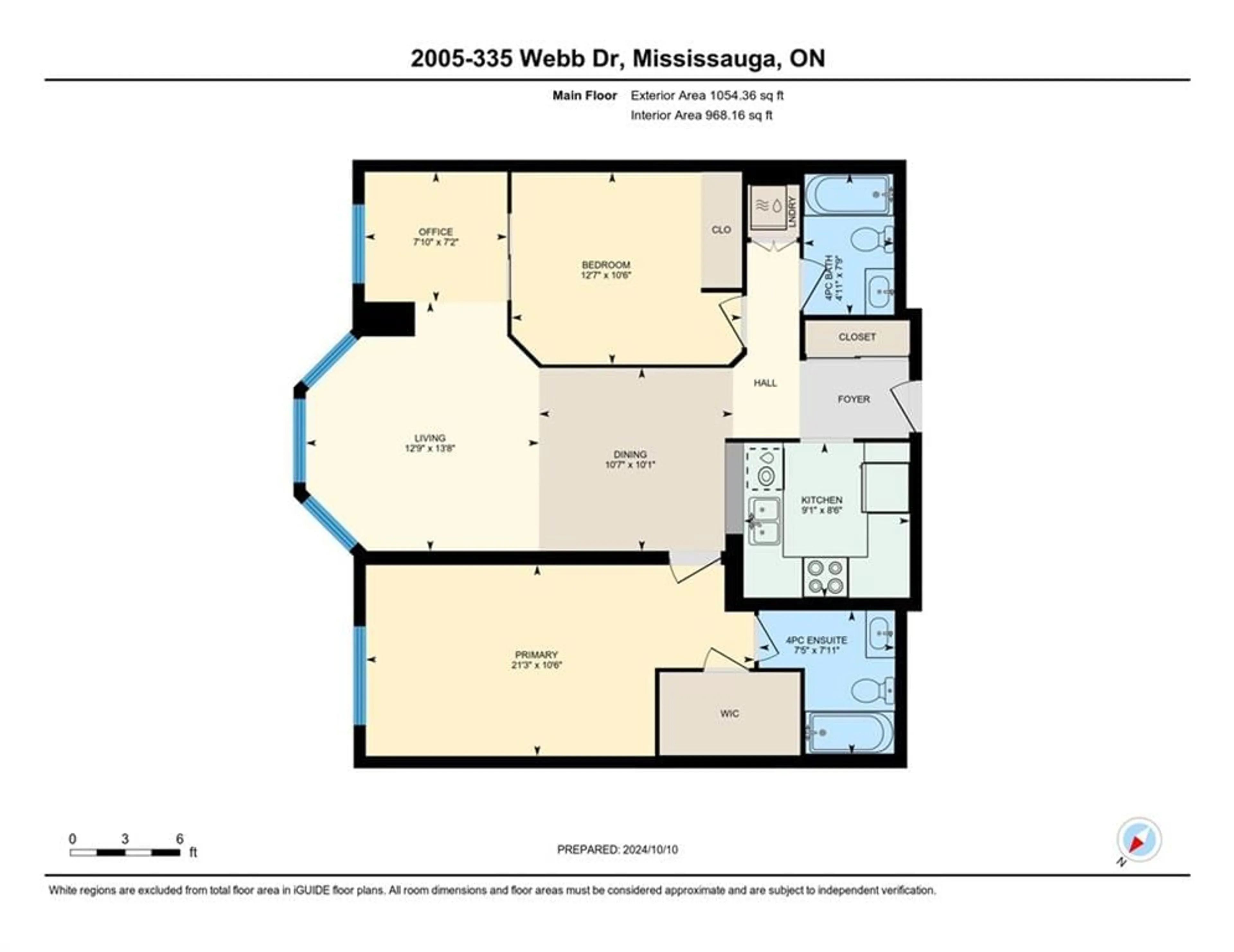 Floor plan for 335 WEBB Dr #2005, Mississauga Ontario L5B 4A1