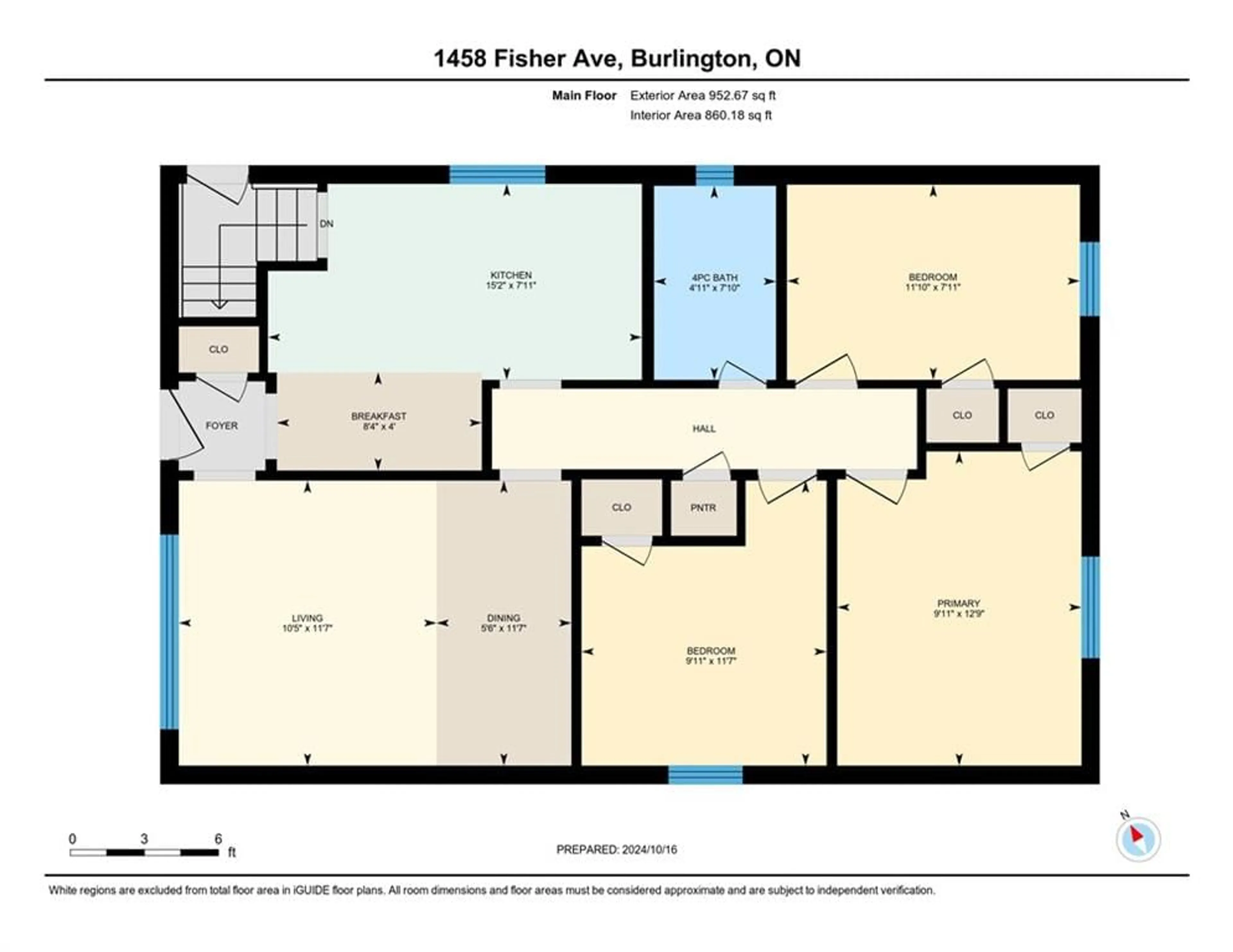 Floor plan for 1458 FISHER Ave, Burlington Ontario L7P 2L8