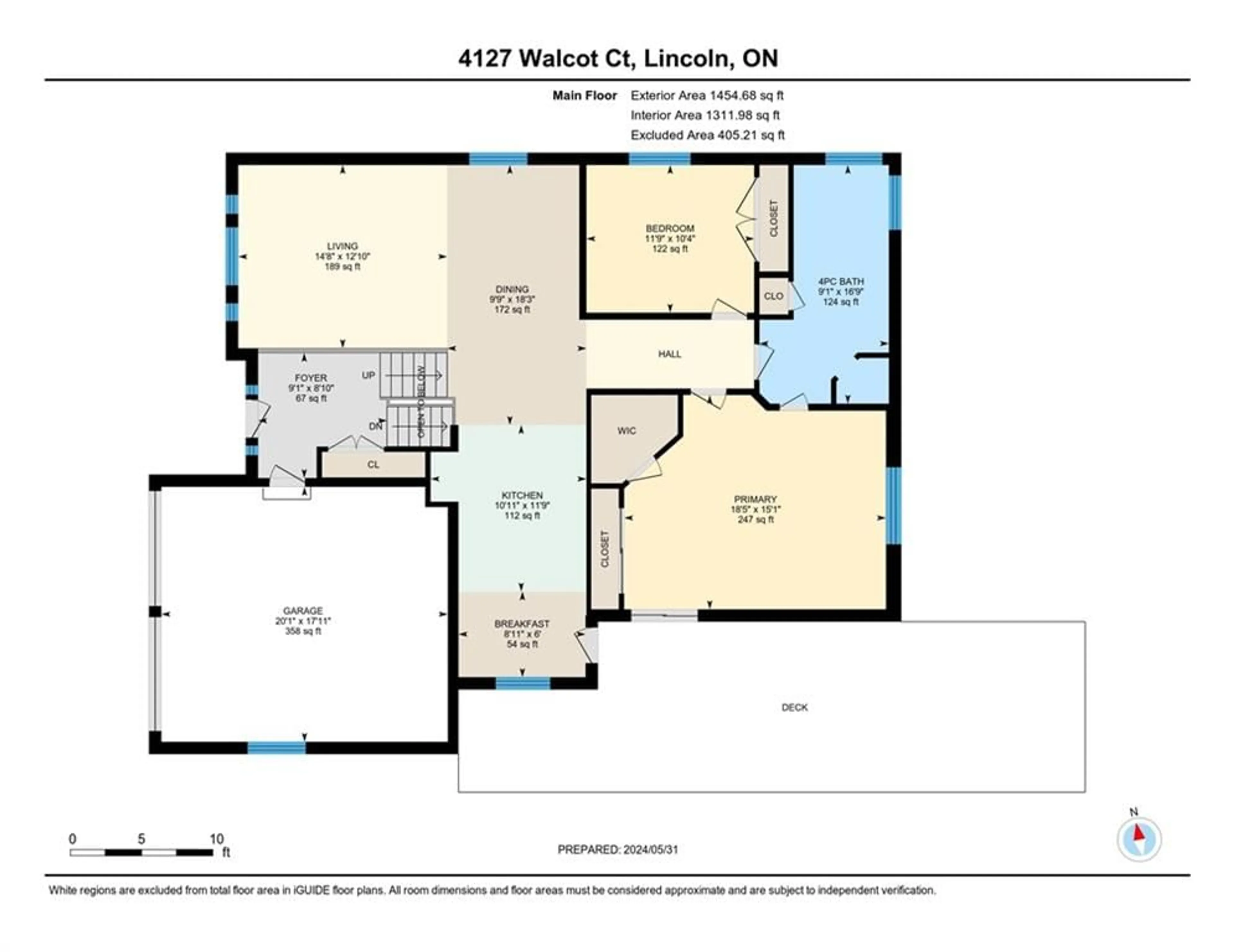 Floor plan for 4127 WALCOT Crt, Beamsville Ontario L3J 0L9