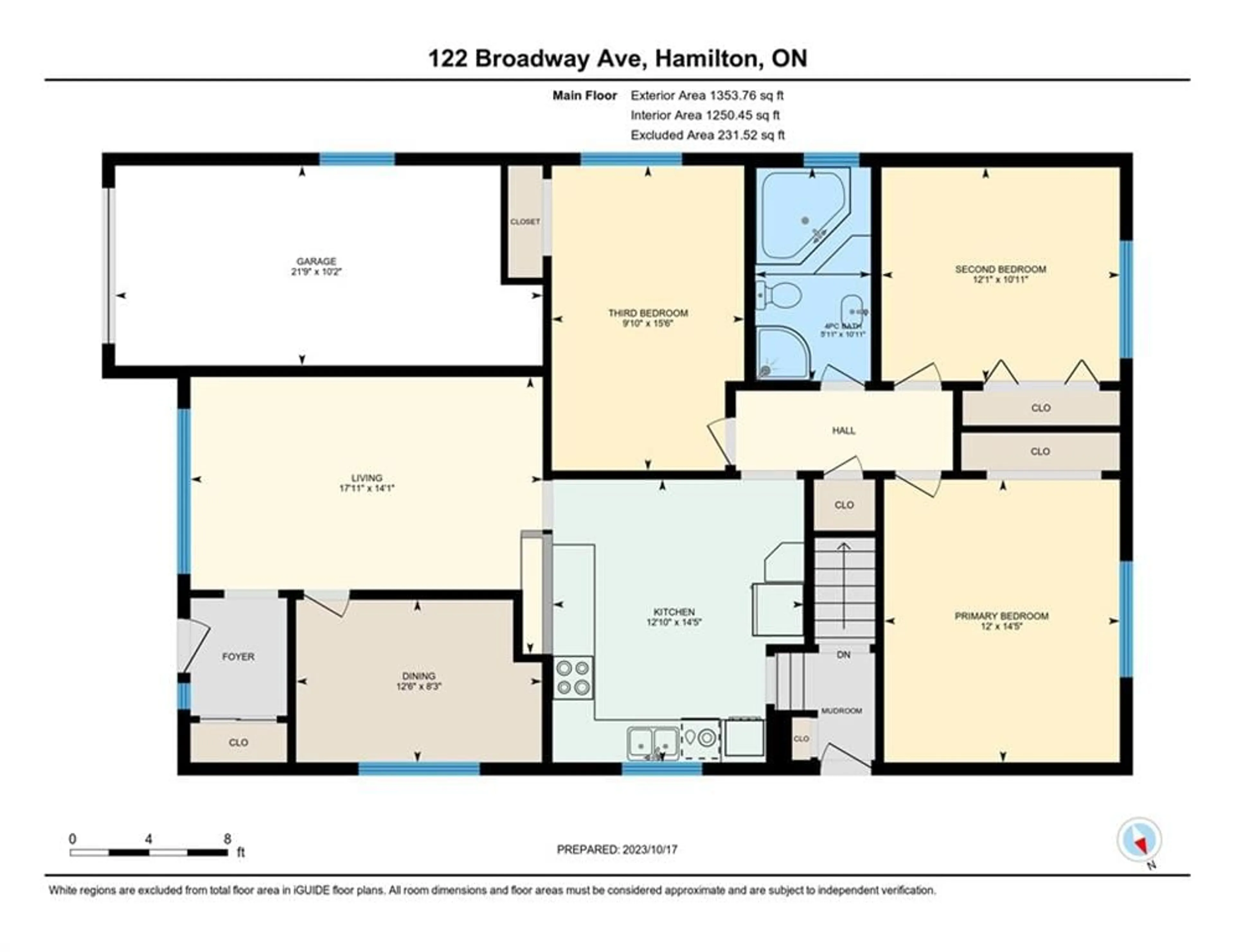 Floor plan for 122 Broadway Ave, Hamilton Ontario L8S 2W1