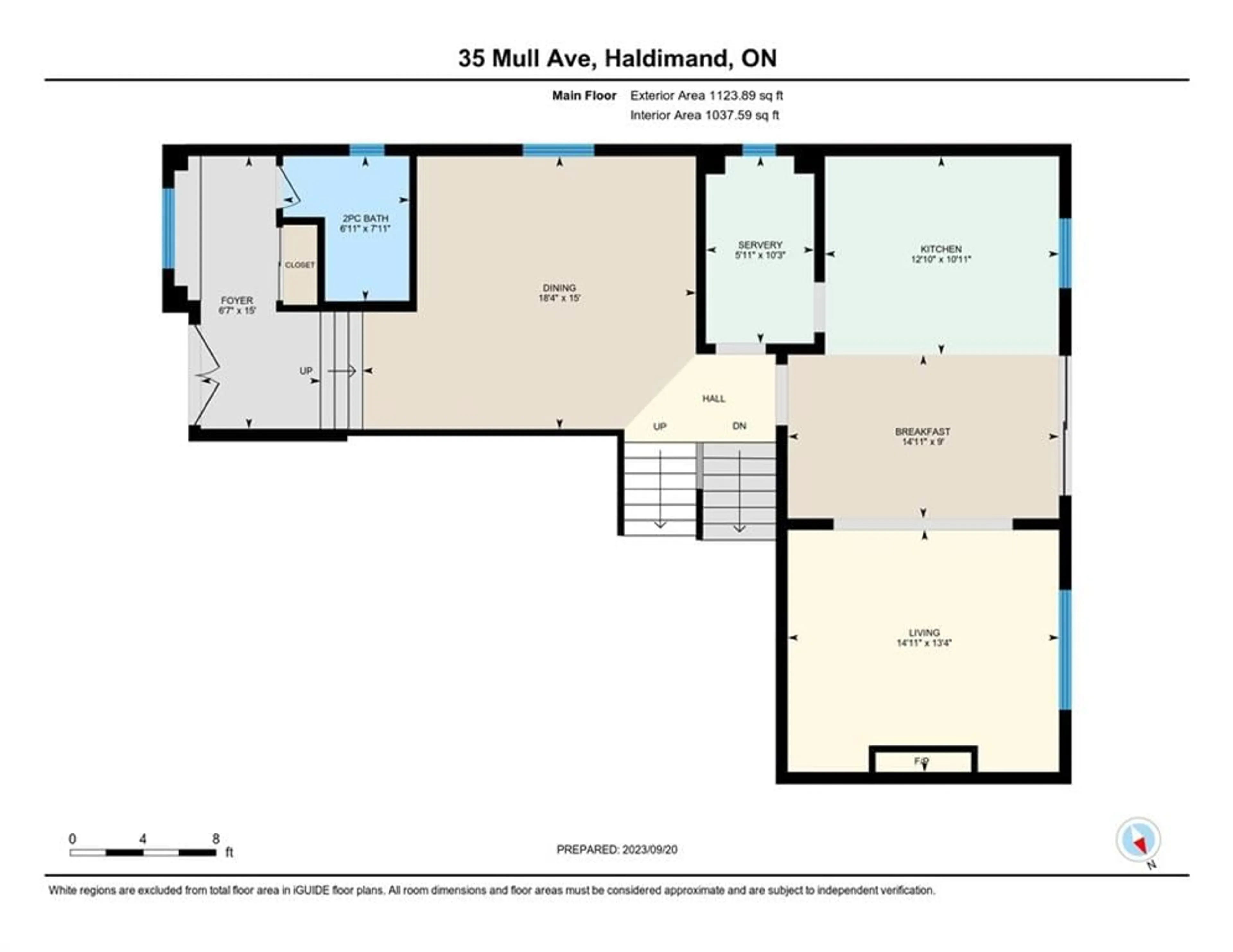 Floor plan for 35 Mull Ave, Caledonia Ontario N3W 0B9