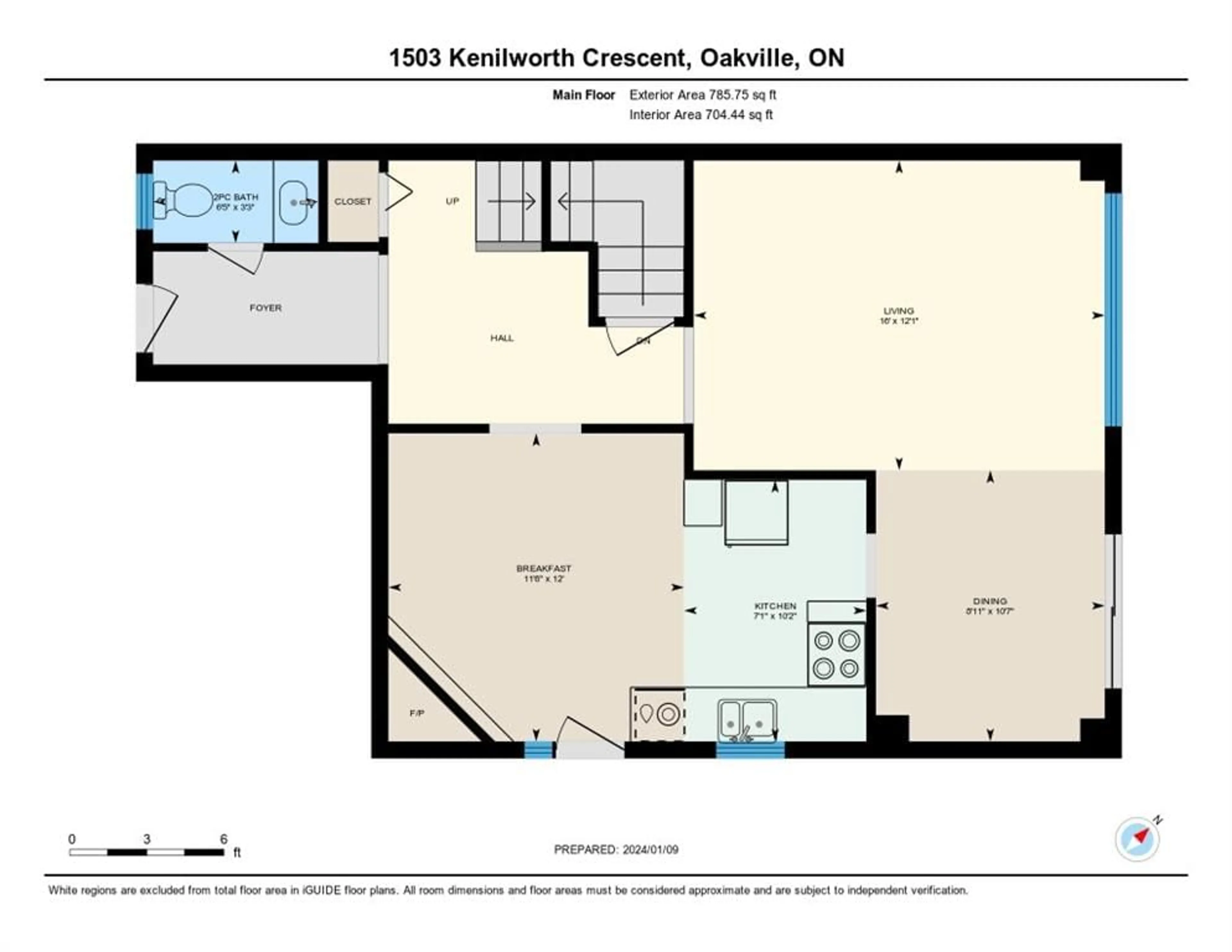 Floor plan for 1503 KENILWORTH Cres, Oakville Ontario L6H 3G1