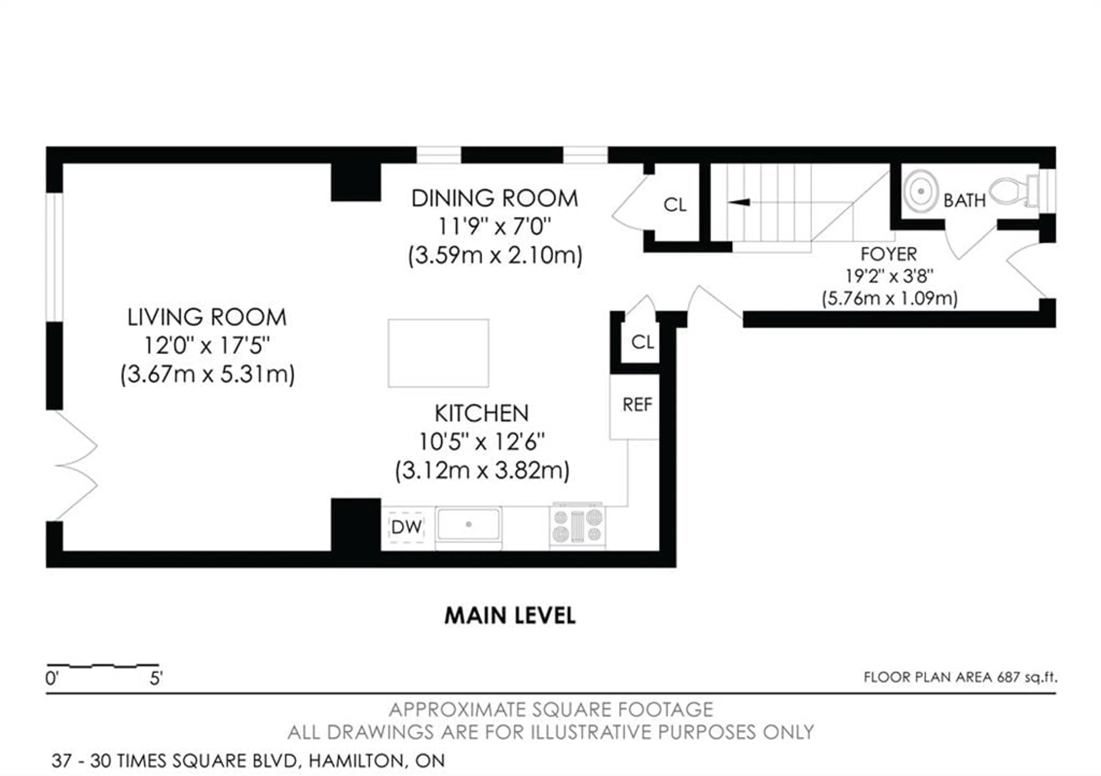 Floor plan for 30 Times Square Blvd #37, Stoney Creek Ontario L8J 0M1