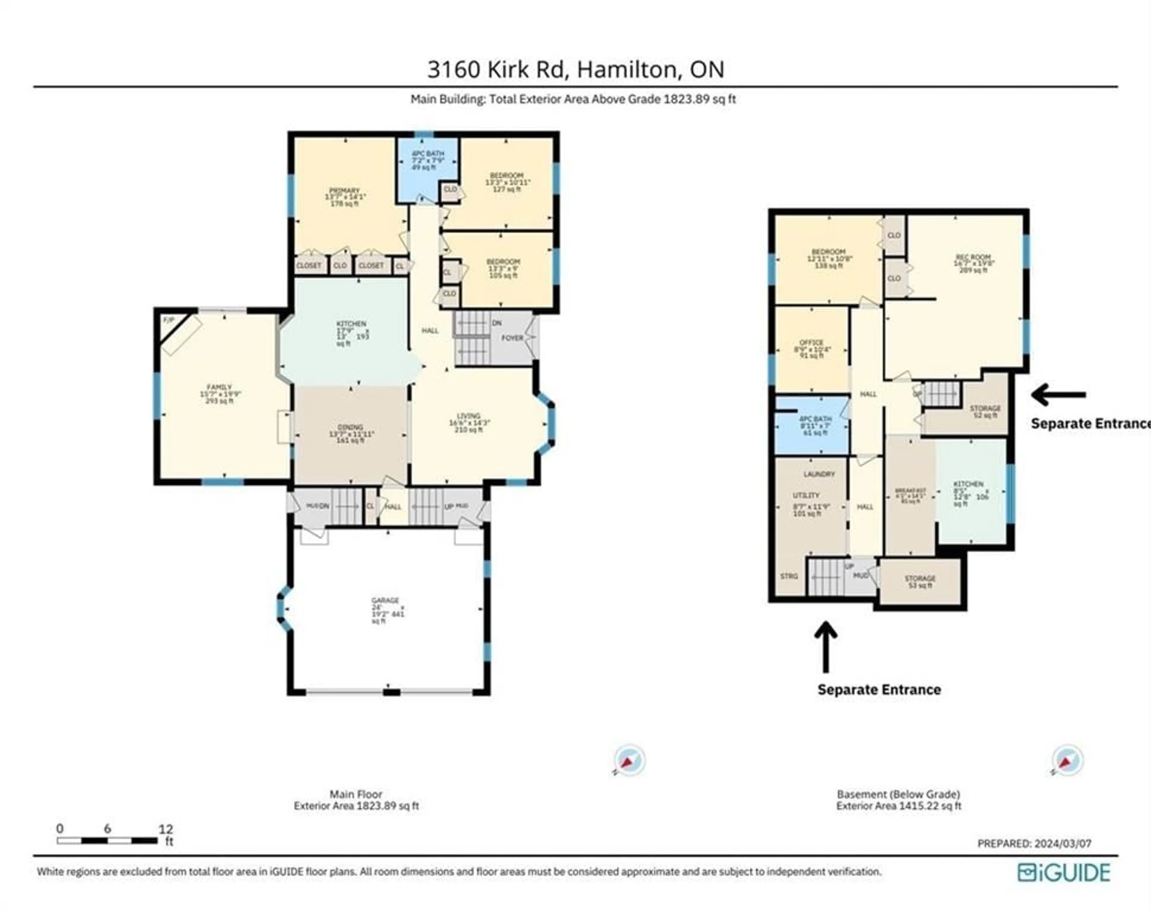 Floor plan for 3160 Kirk Rd, Hamilton Ontario L0R 1C0