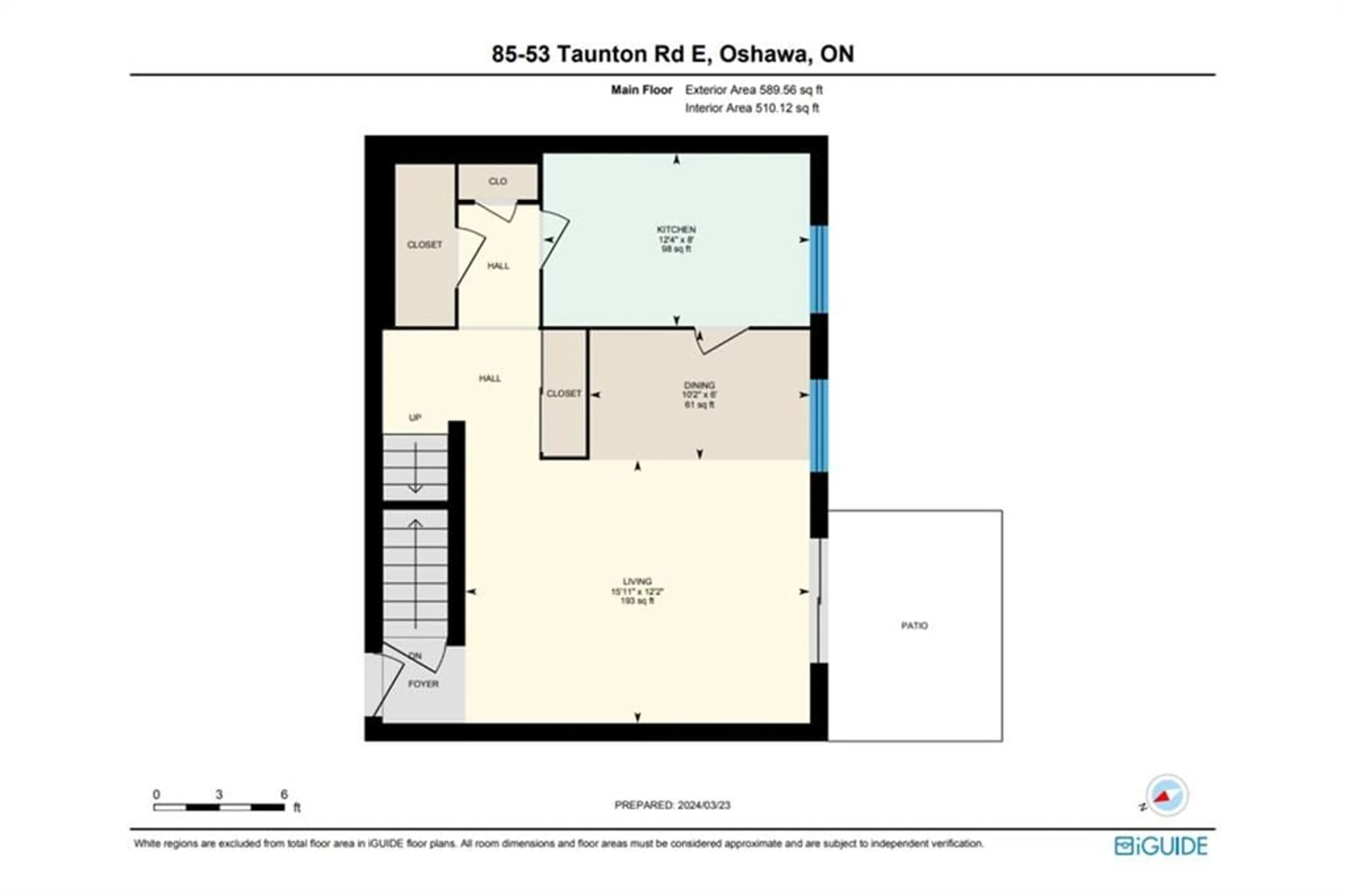 Floor plan for 53 Taunton Rd #85, Oshawa Ontario L1G 3T6
