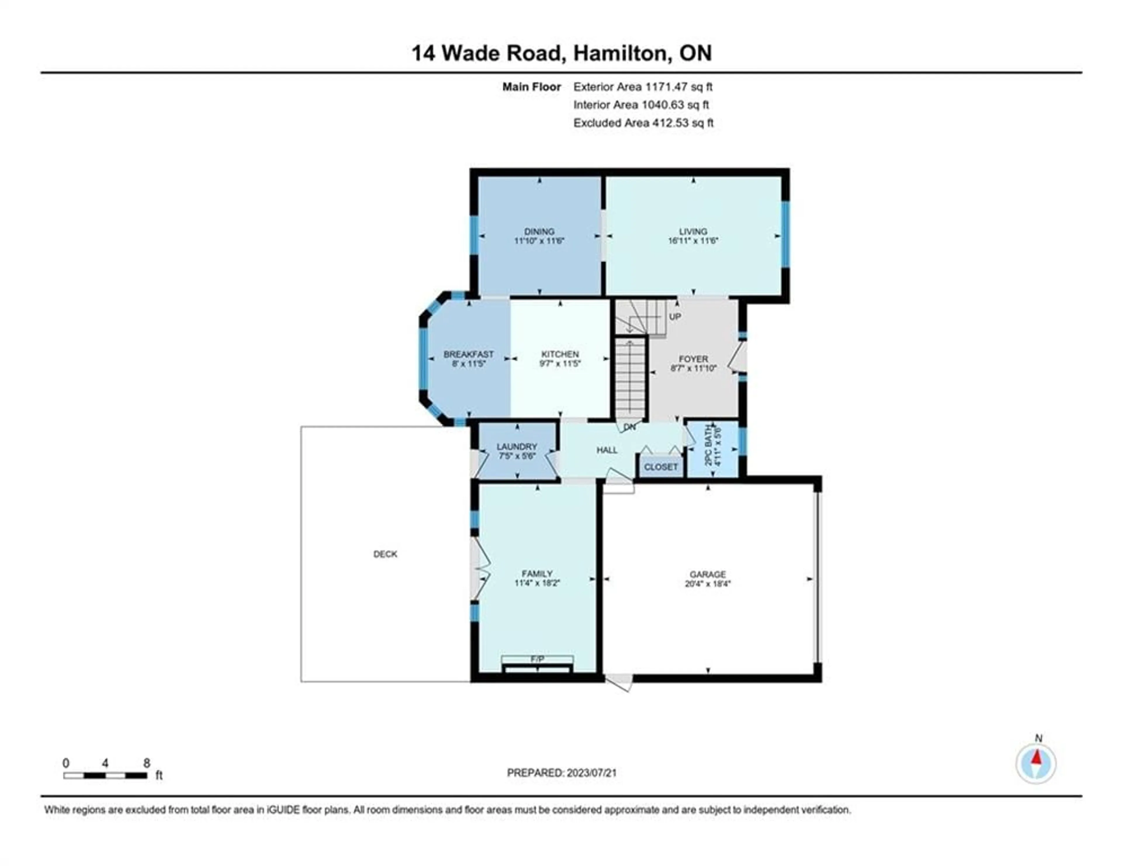 Floor plan for 14 WADE Rd, Ancaster Ontario L9G 3Y2