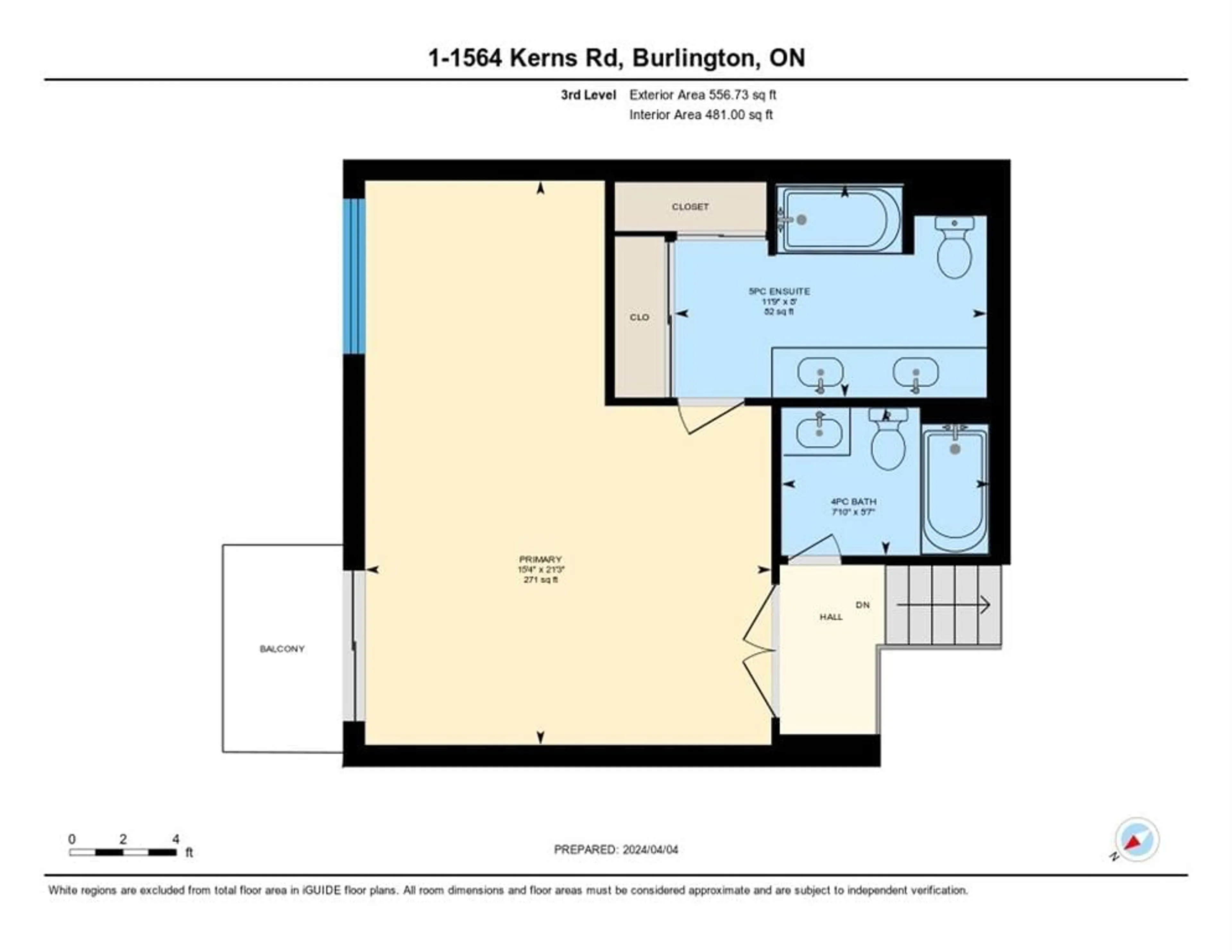 Floor plan for 1564 KERNS Rd #1, Burlington Ontario L7P 3A7